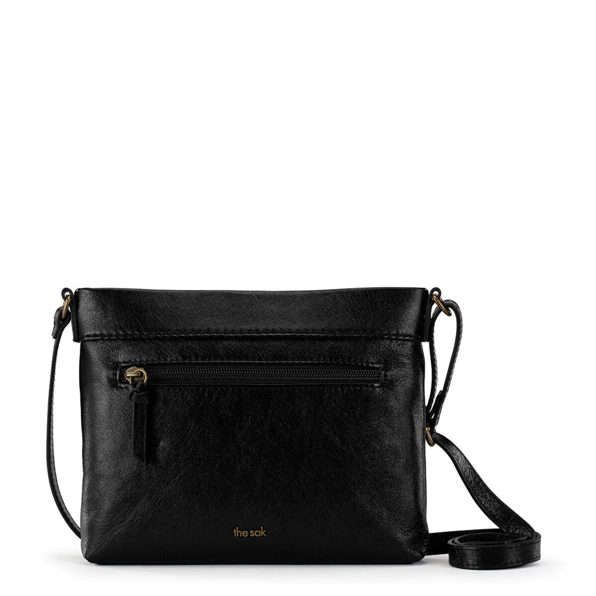 The Sak Sanibel Mini Crossbody Leather - |Black Floral Embossed|