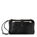 The Sak Iris Smartphone Wallet - Leather - Black Leaf Embossed