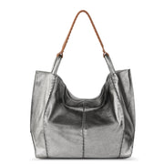 Los Feliz Large Tote - Leather - Dark Silver