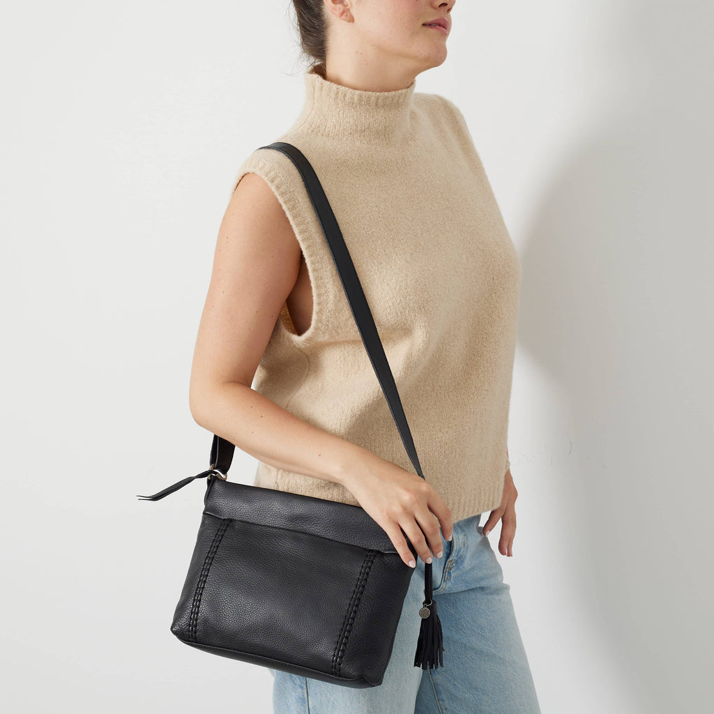The Sak Melrose Crossbody - Leather - Black