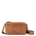 The Sak Cora Smartphone Crossbody - Leather - Tobacco Floral Embossed