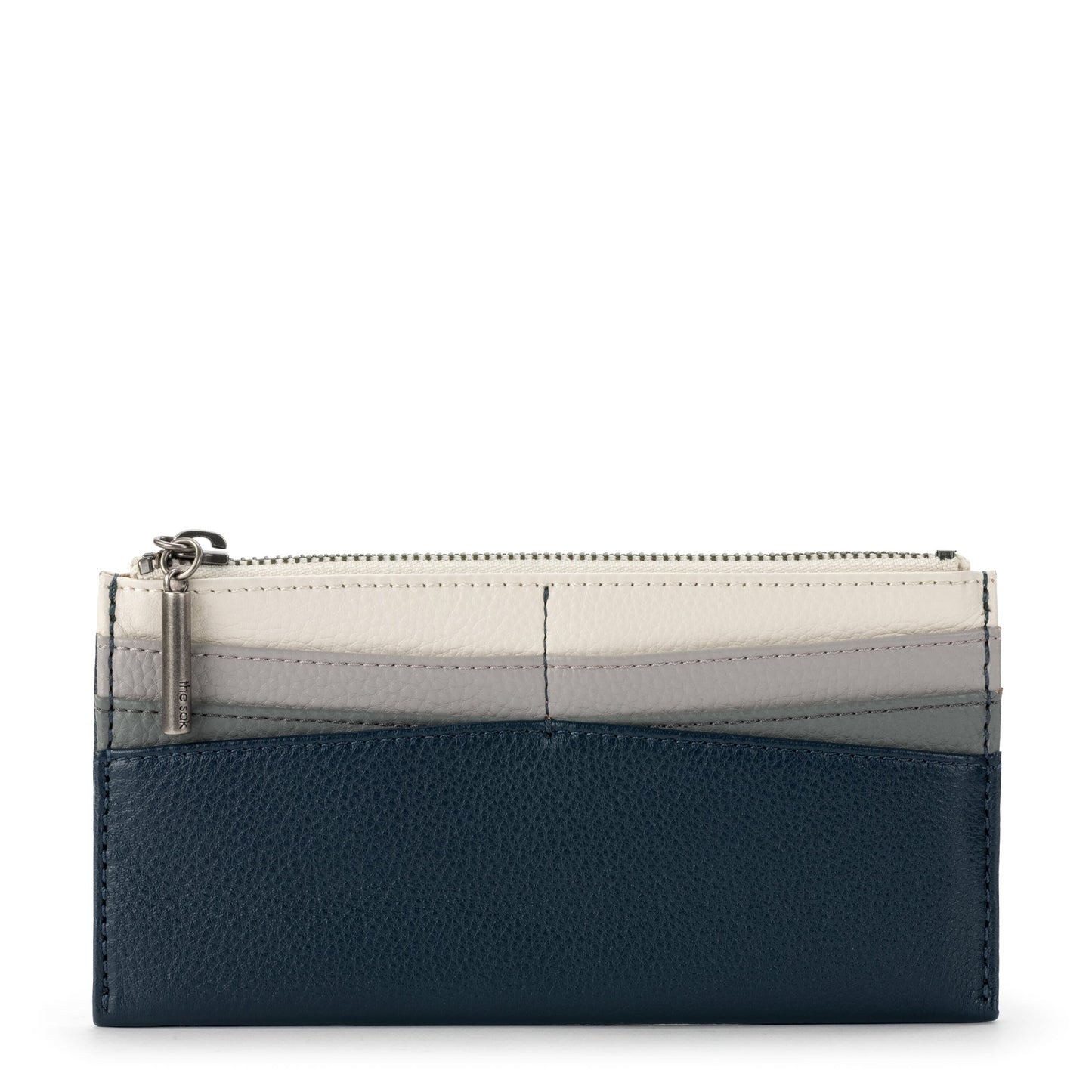 The Sak Neva Large Card Wallet Leather - |Indigo Block|