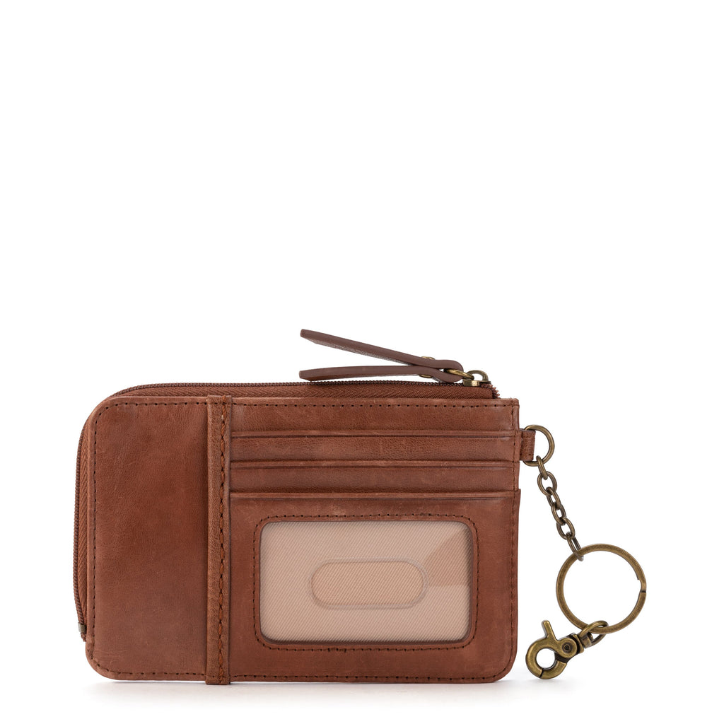 The Sak Iris Card Wallet - Leather - Teak Leaf Embossed