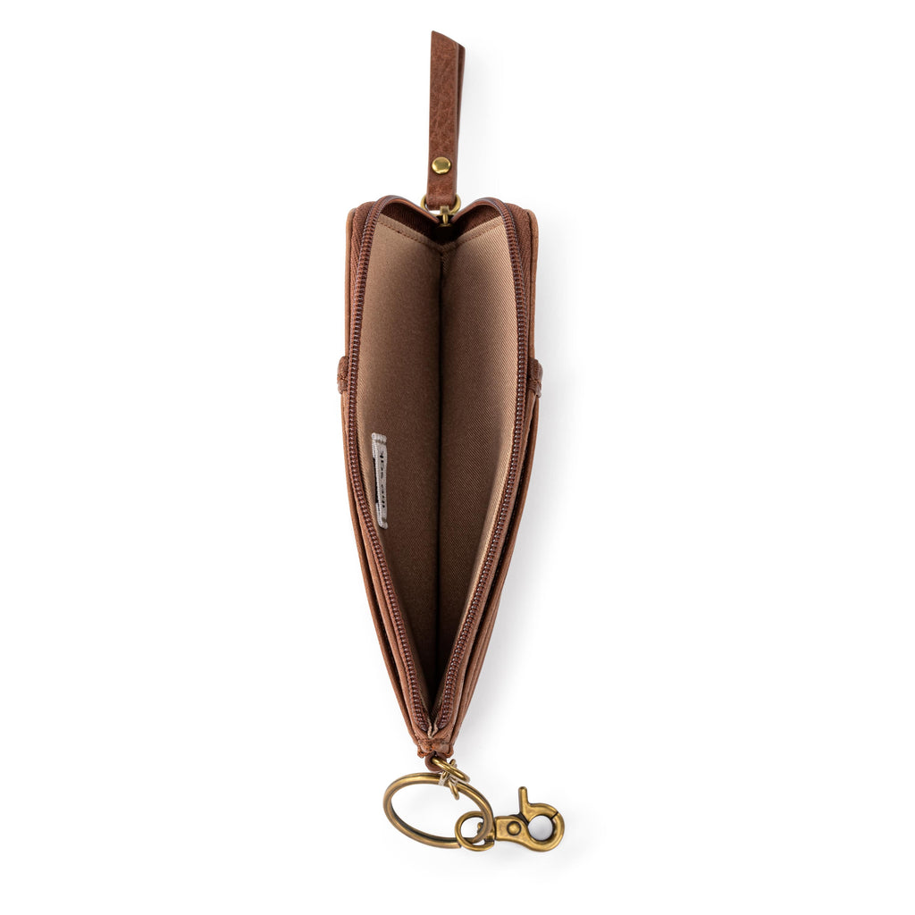 The Sak Iris Card Wallet - Leather - Teak Leaf Embossed