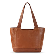 De Young Tote - Leather - Tobacco Floral Embossed