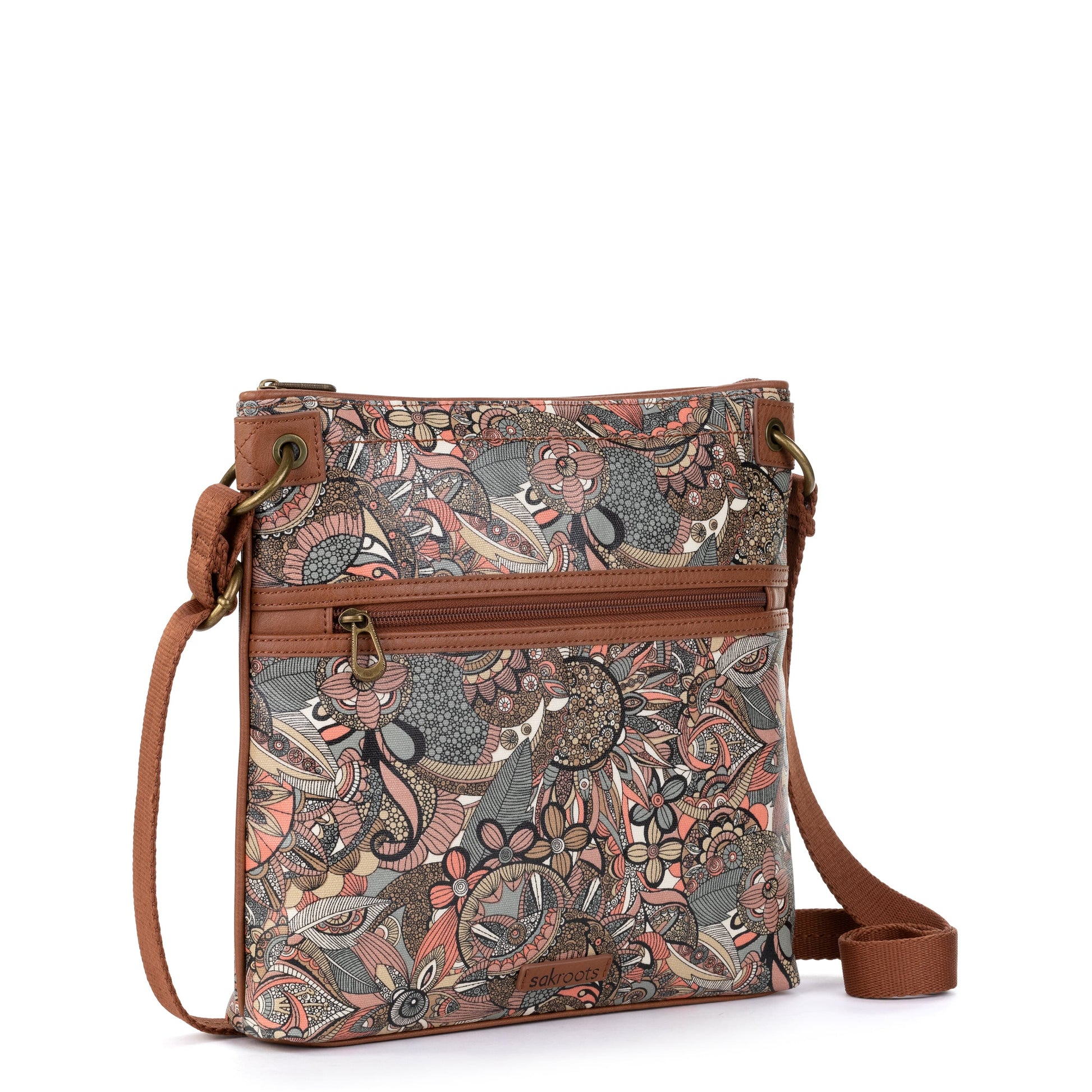 Sakroots Flat Crossbody Canvas - |Sienna Spirit Desert|