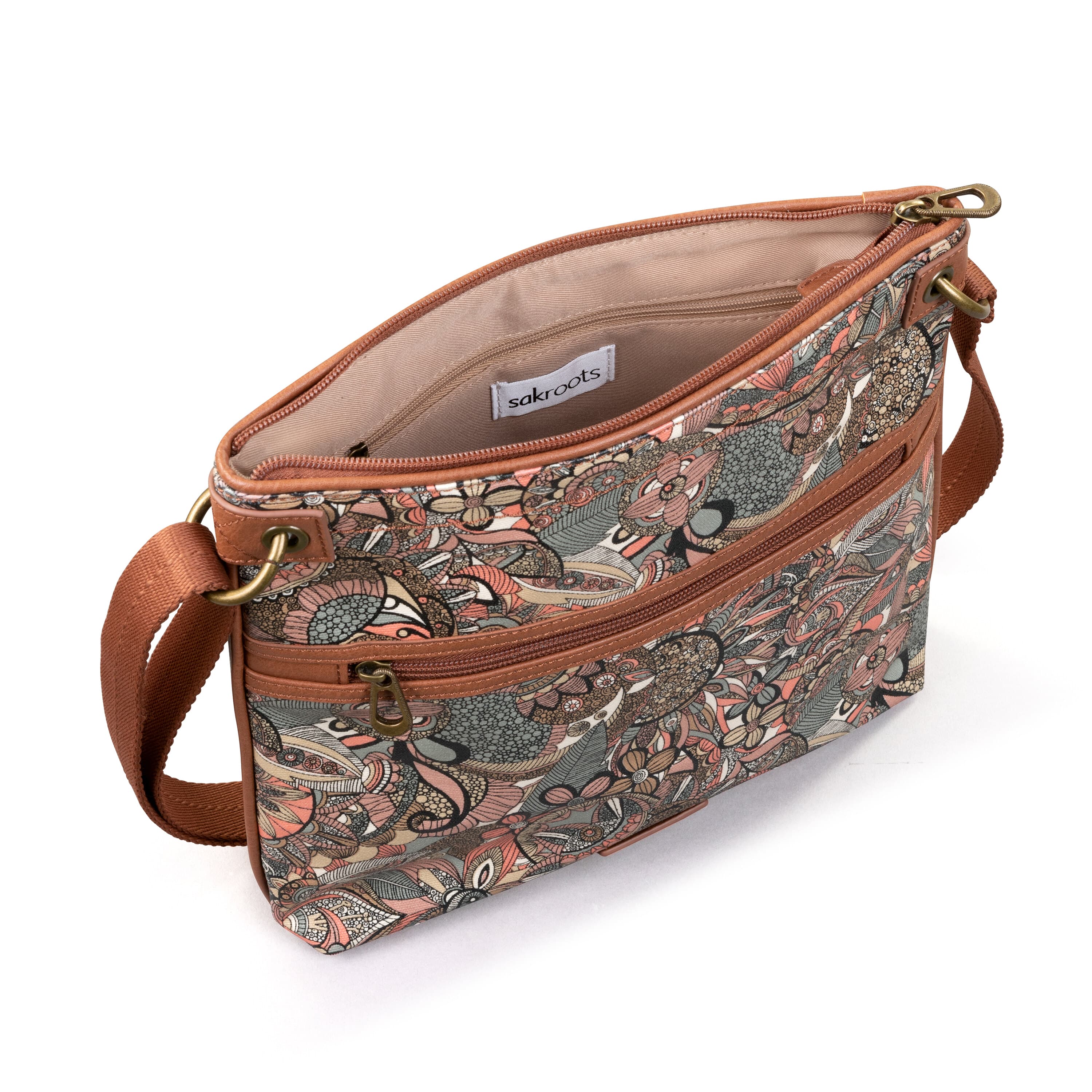 Sakroots Flat Crossbody - Canvas - Sienna Spirit Desert