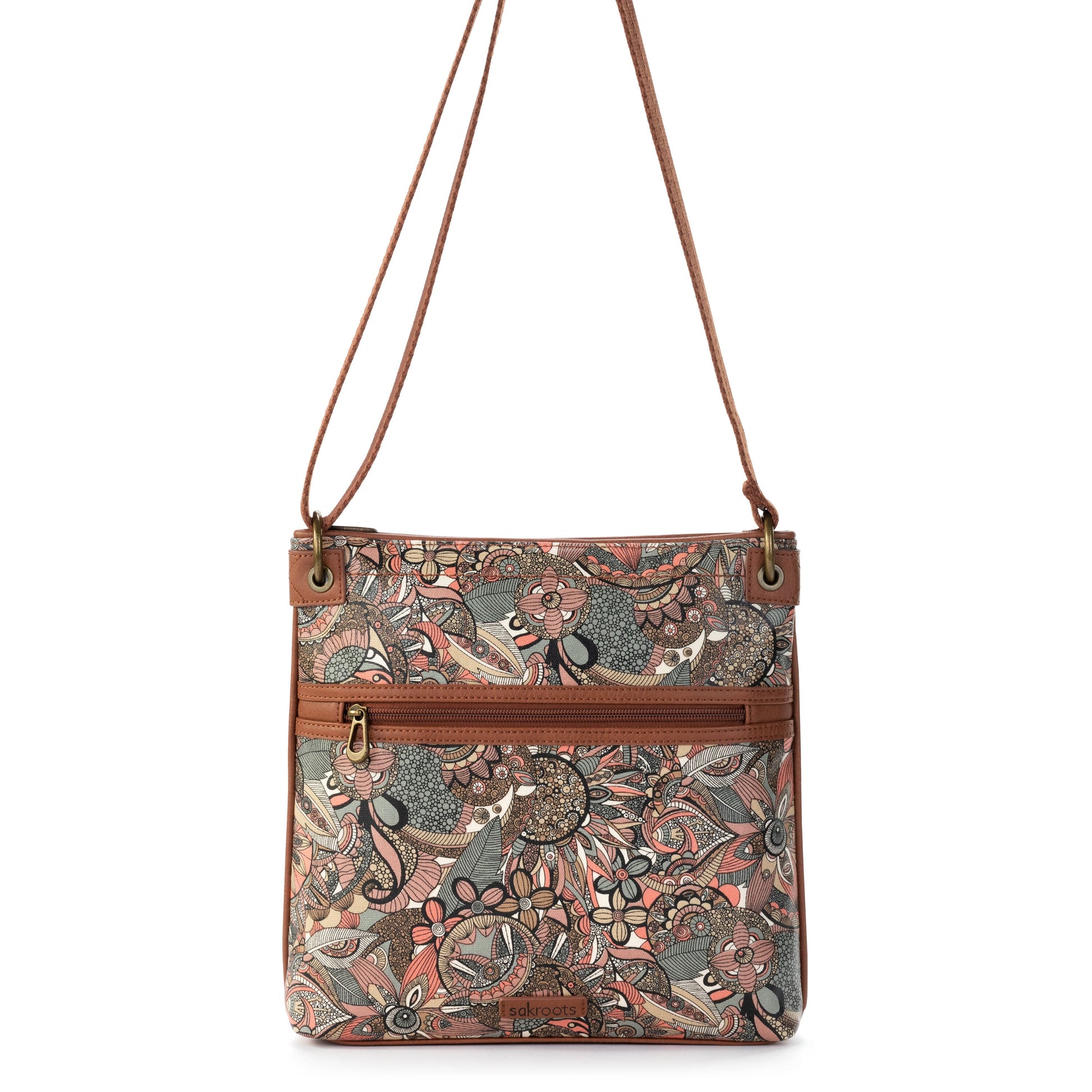Sakroots Flat Crossbody Canvas - |Sienna Spirit Desert|