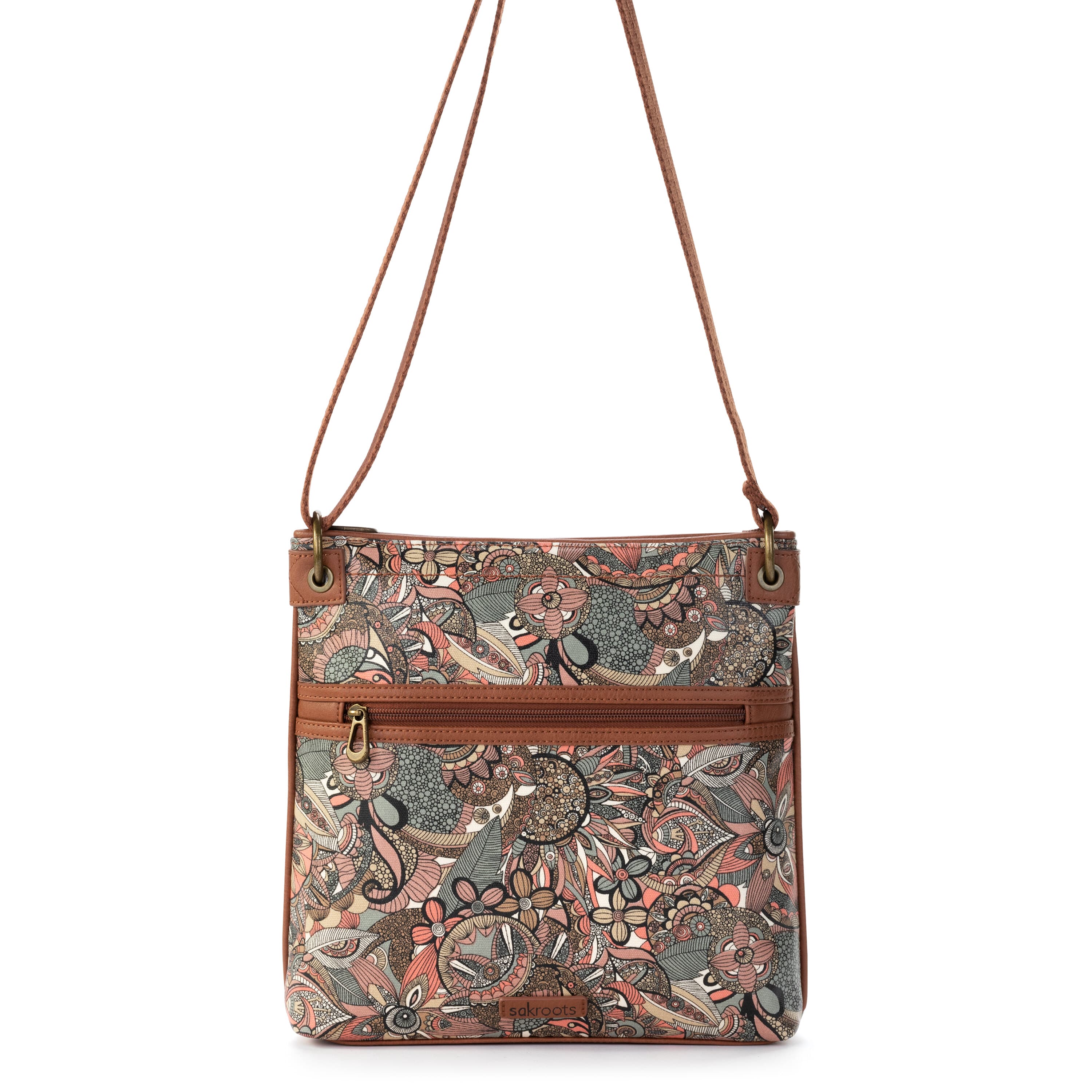 Sakroots Flat Crossbody - Canvas - Sienna Spirit Desert