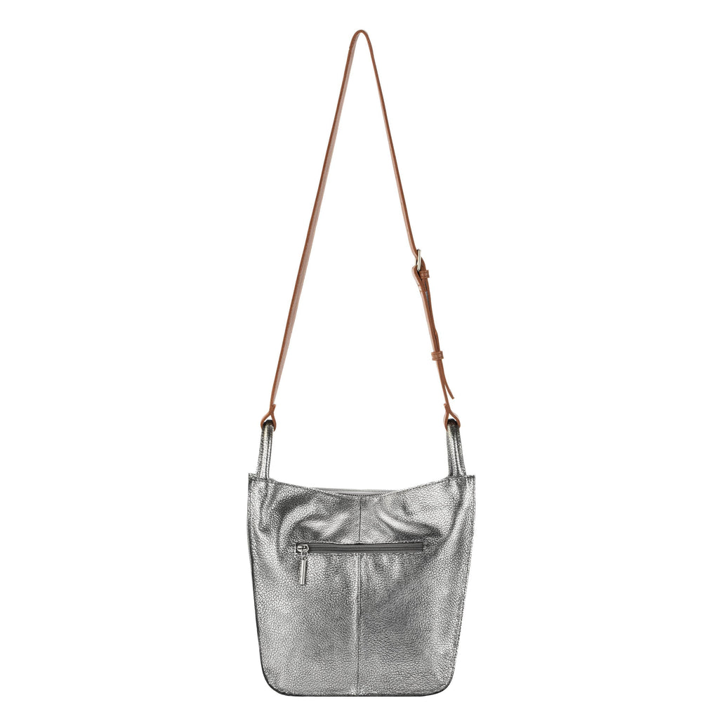 The Sak Los Feliz Crossbody - Leather - Dark Silver