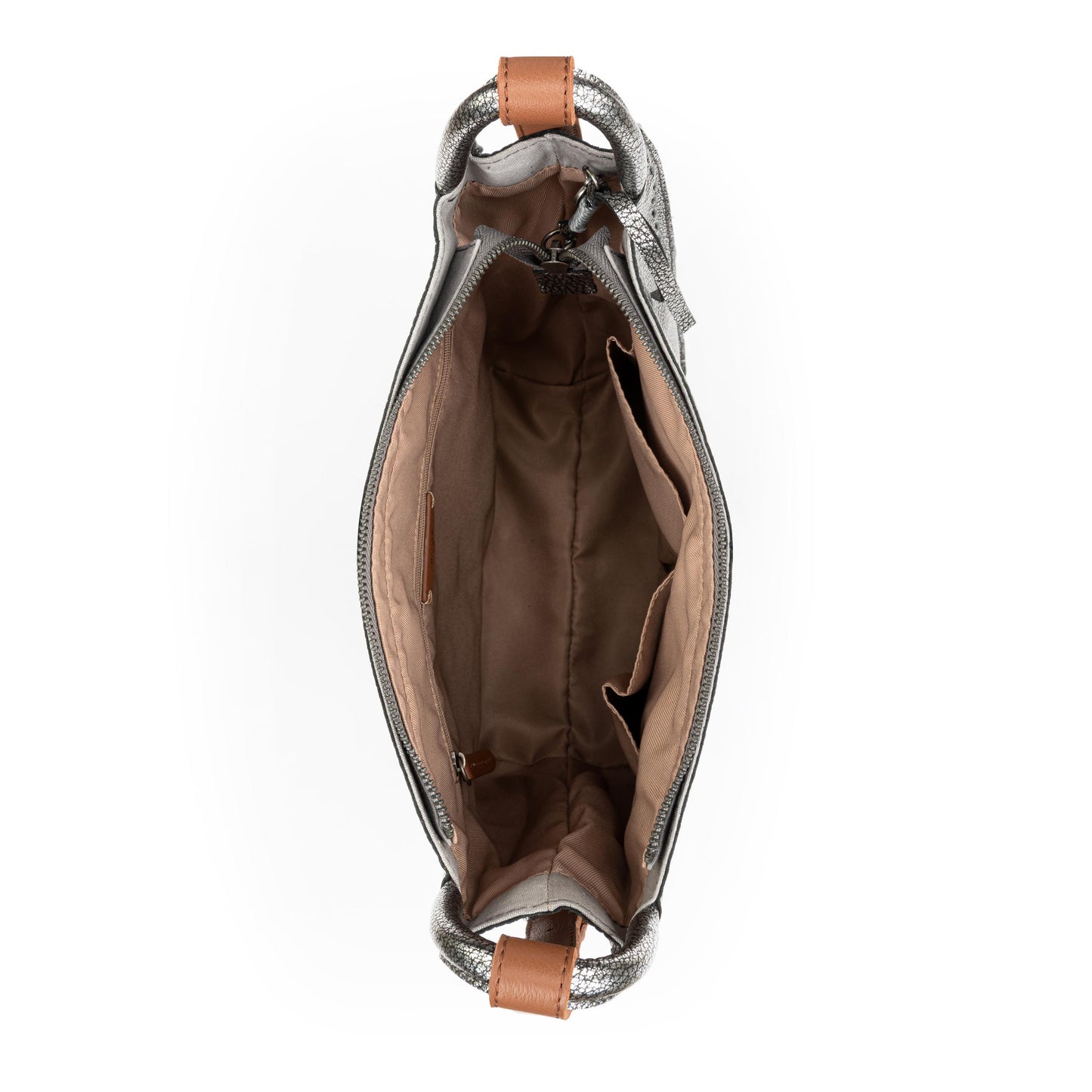 The Sak Los Feliz Slouchy Crossbody Leather - |Dark Silver|