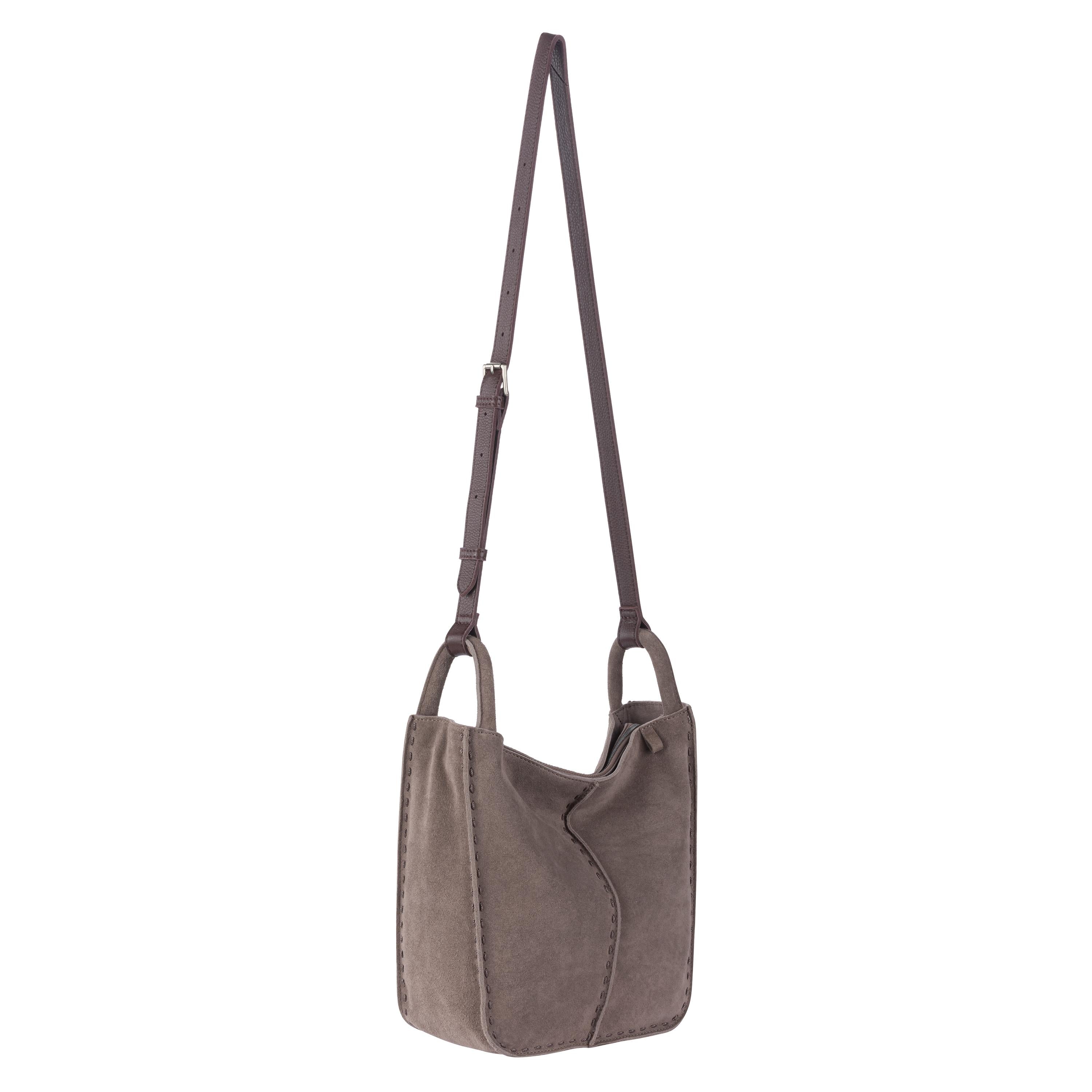 The Sak Los Feliz Crossbody - Leather - Mushroom Suede