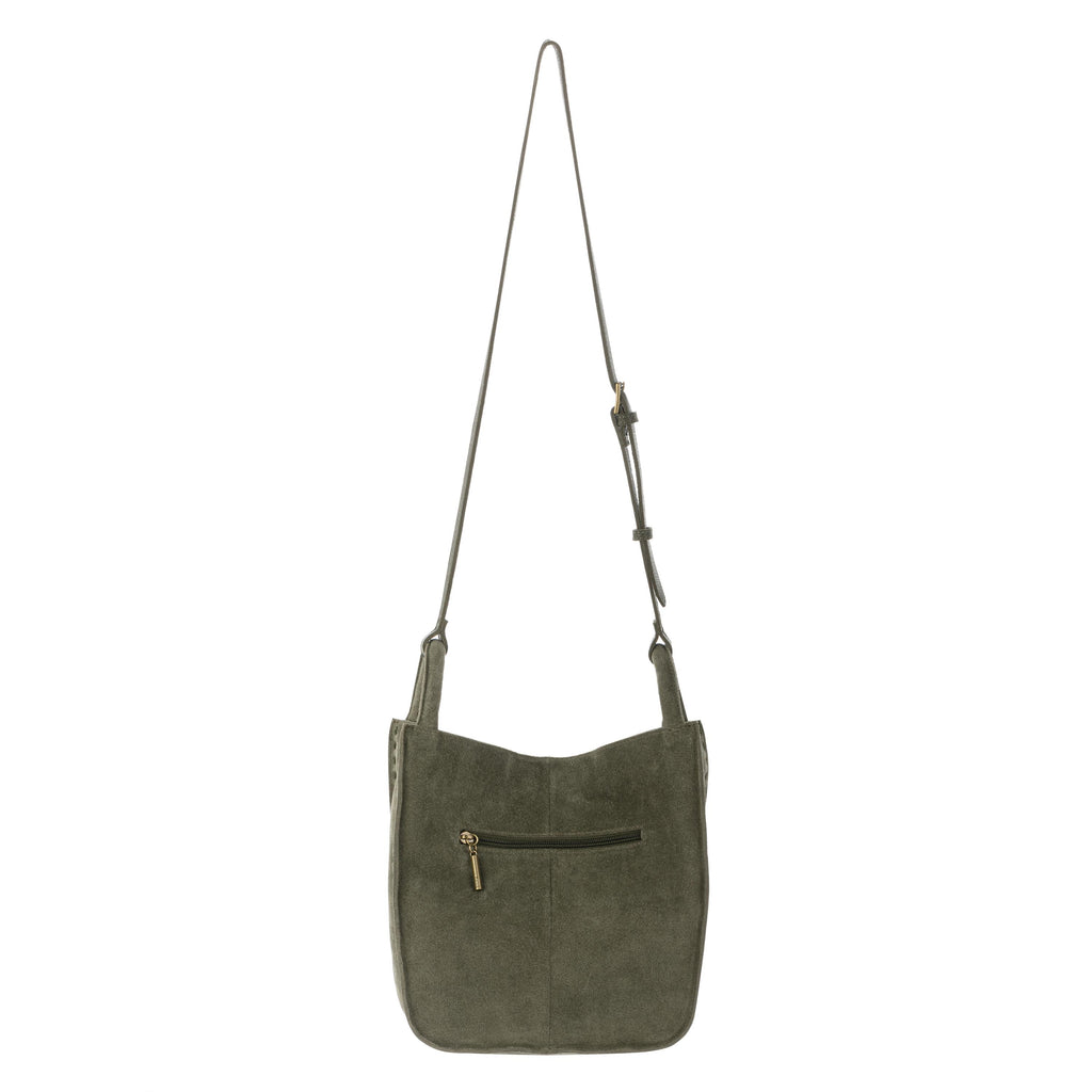 The Sak Los Feliz Crossbody - Leather - Moss Suede