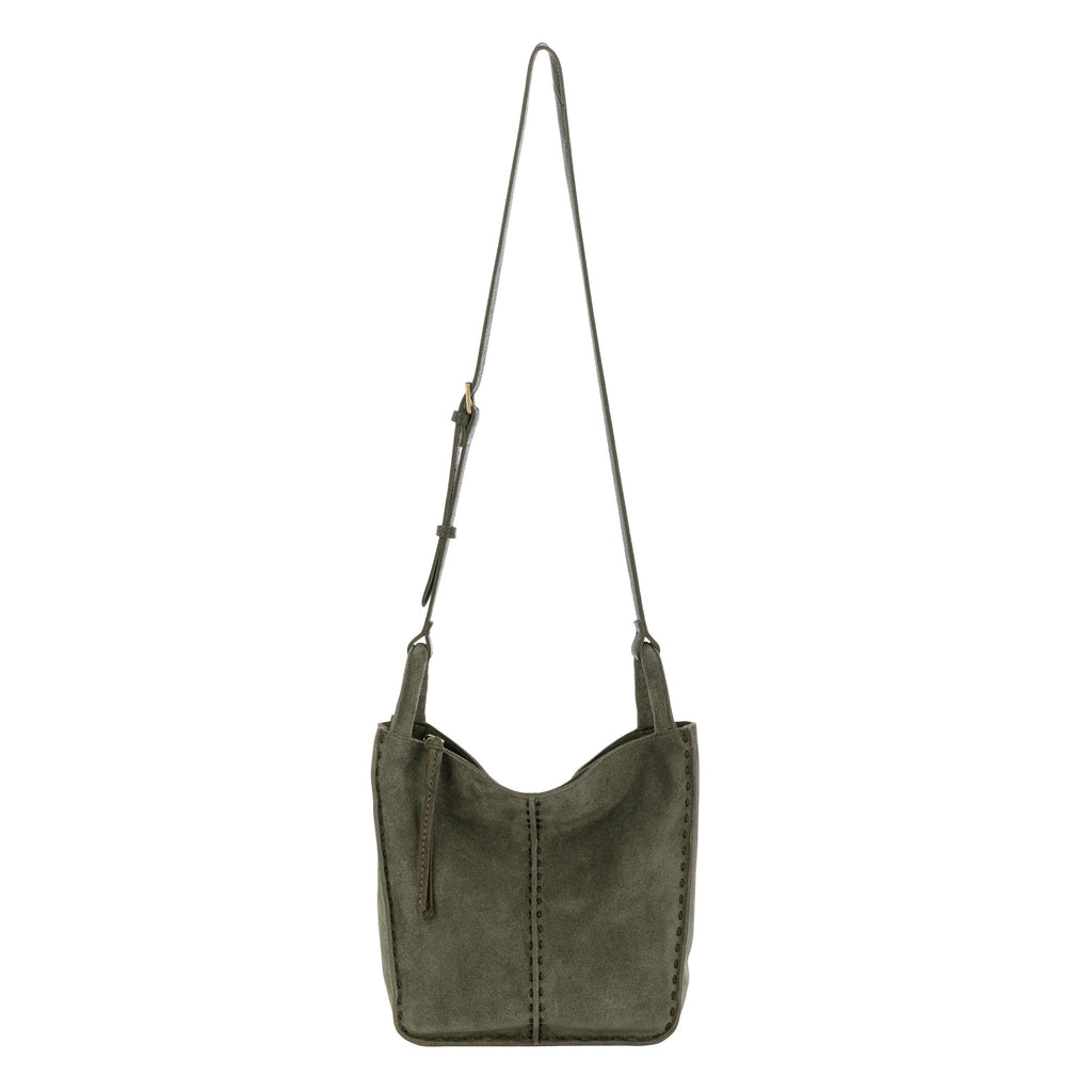 The Sak Los Feliz Crossbody - Leather - Moss Suede