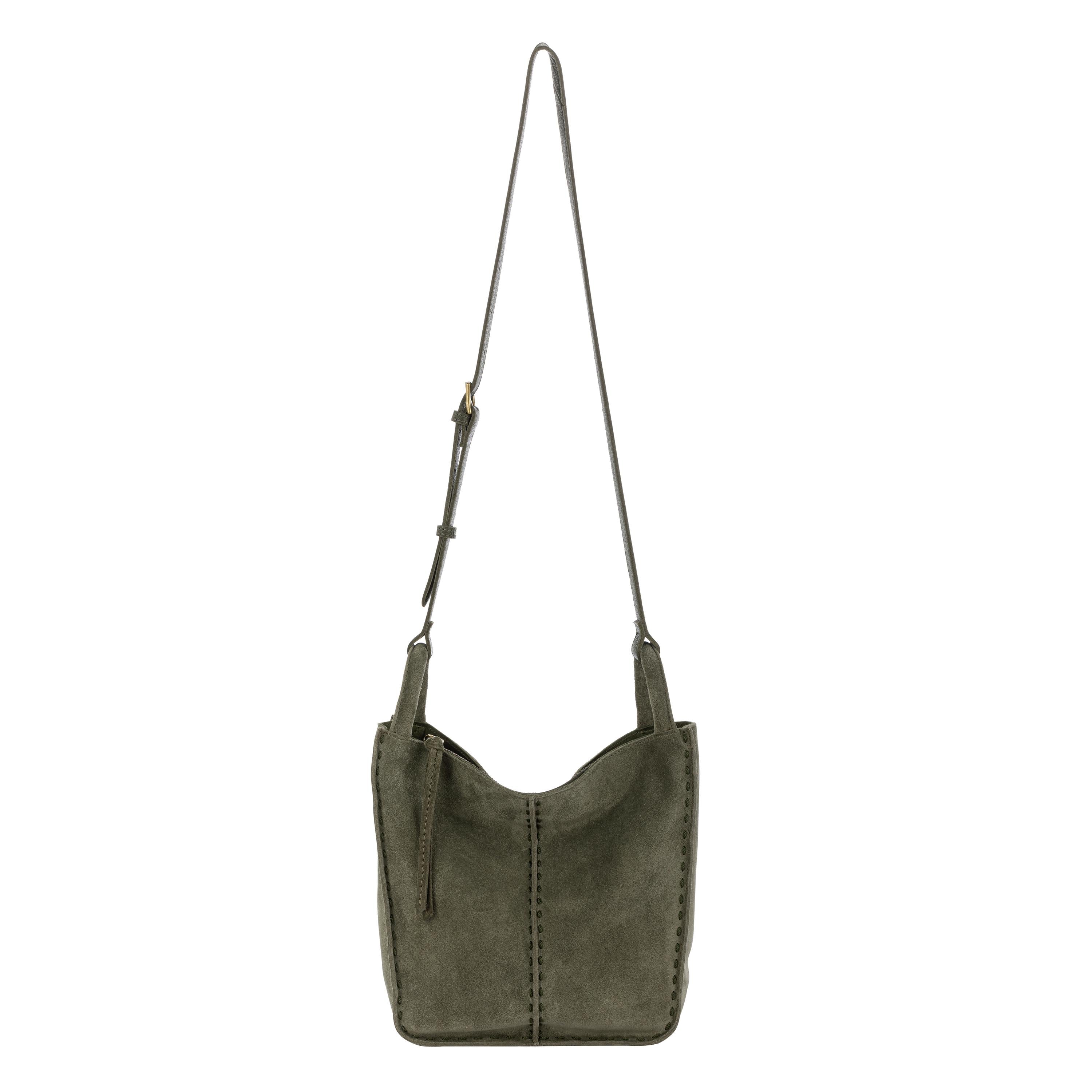 The Sak Los Feliz Crossbody - Leather - Moss Suede