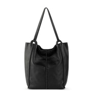 Los Feliz Tall Tote - Leather - Black