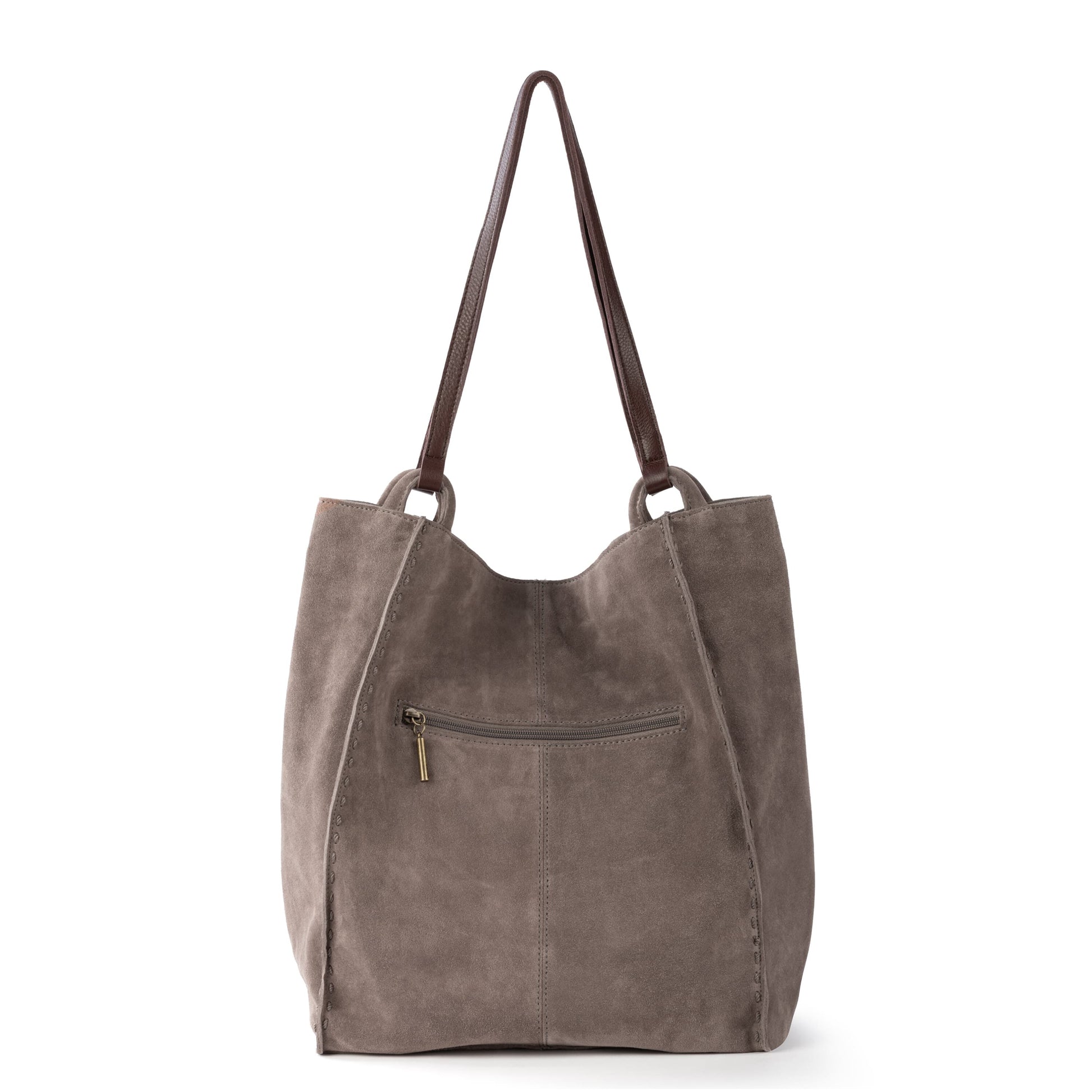 The Sak Los Feliz Slouchy Tall Tote Leather - |Mushroom Suede|