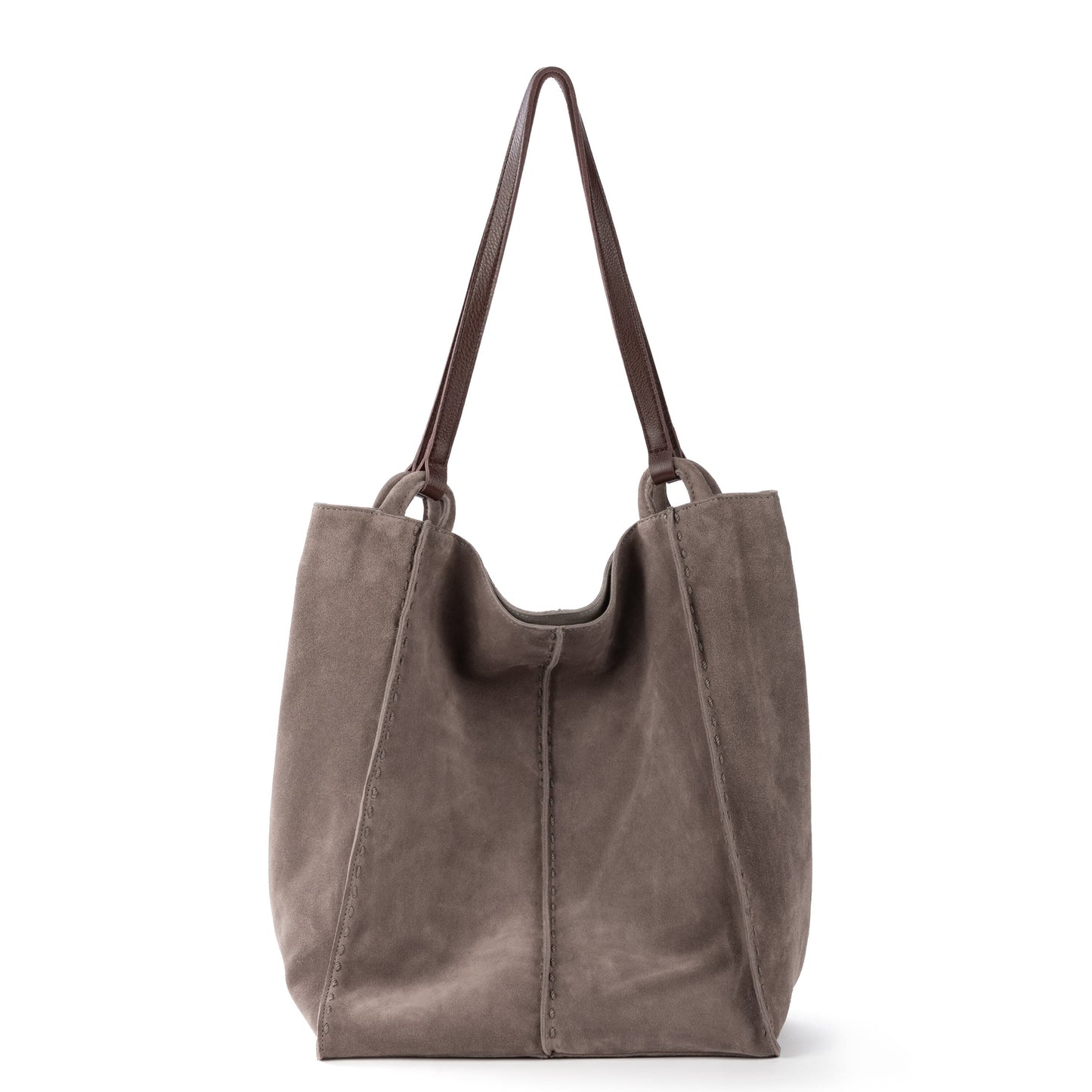 The Sak Los Feliz Slouchy Tall Tote Leather - |Mushroom Suede|