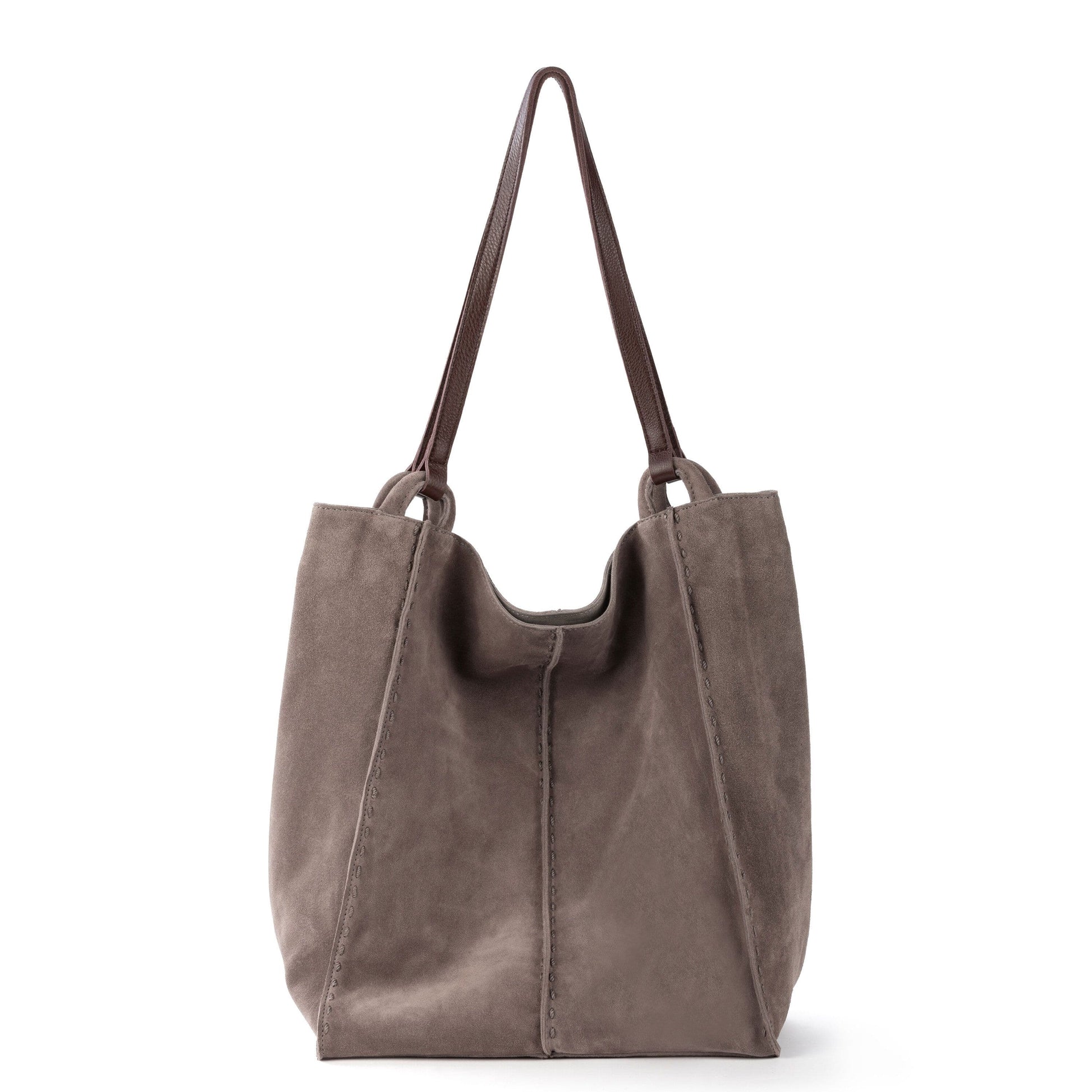 The Sak Los Feliz Slouchy Tall Tote Leather - |Mushroom Suede|