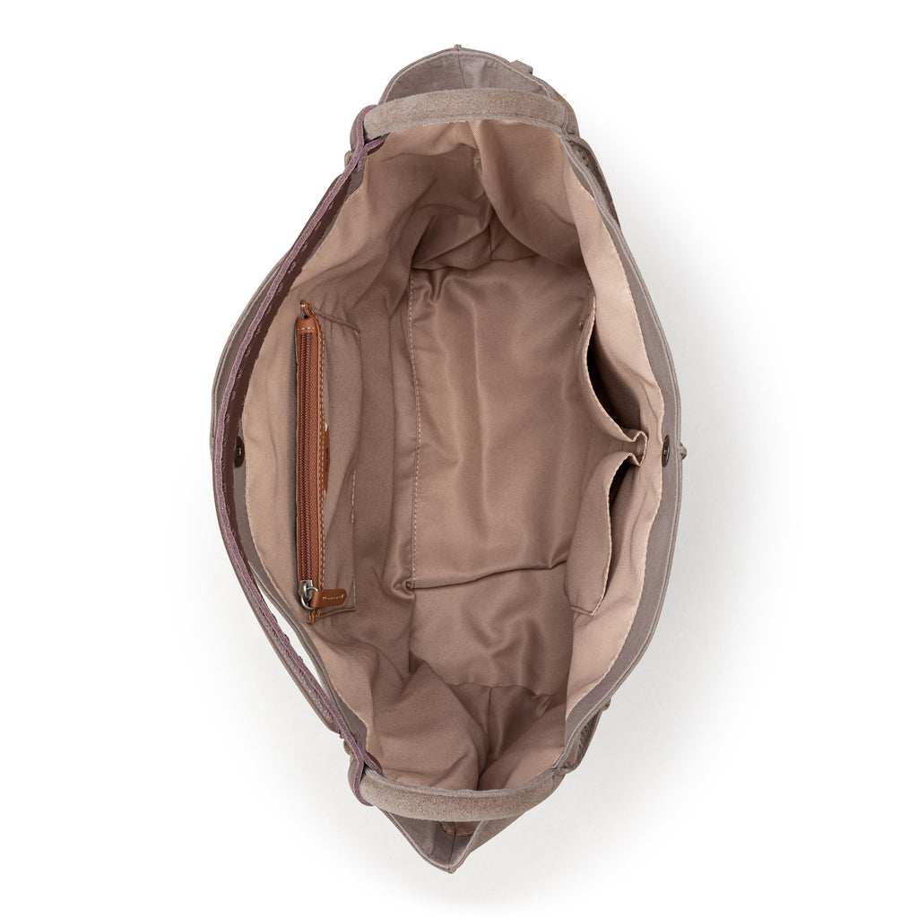 The Sak Los Feliz Large Tote - Leather - Mushroom Suede