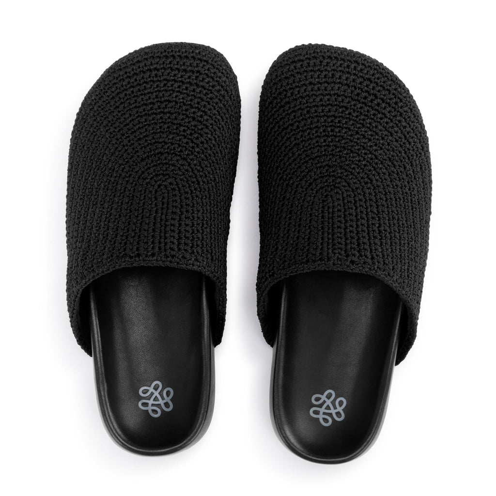 The Sak Bolinas Clog - Hand Crochet - Black