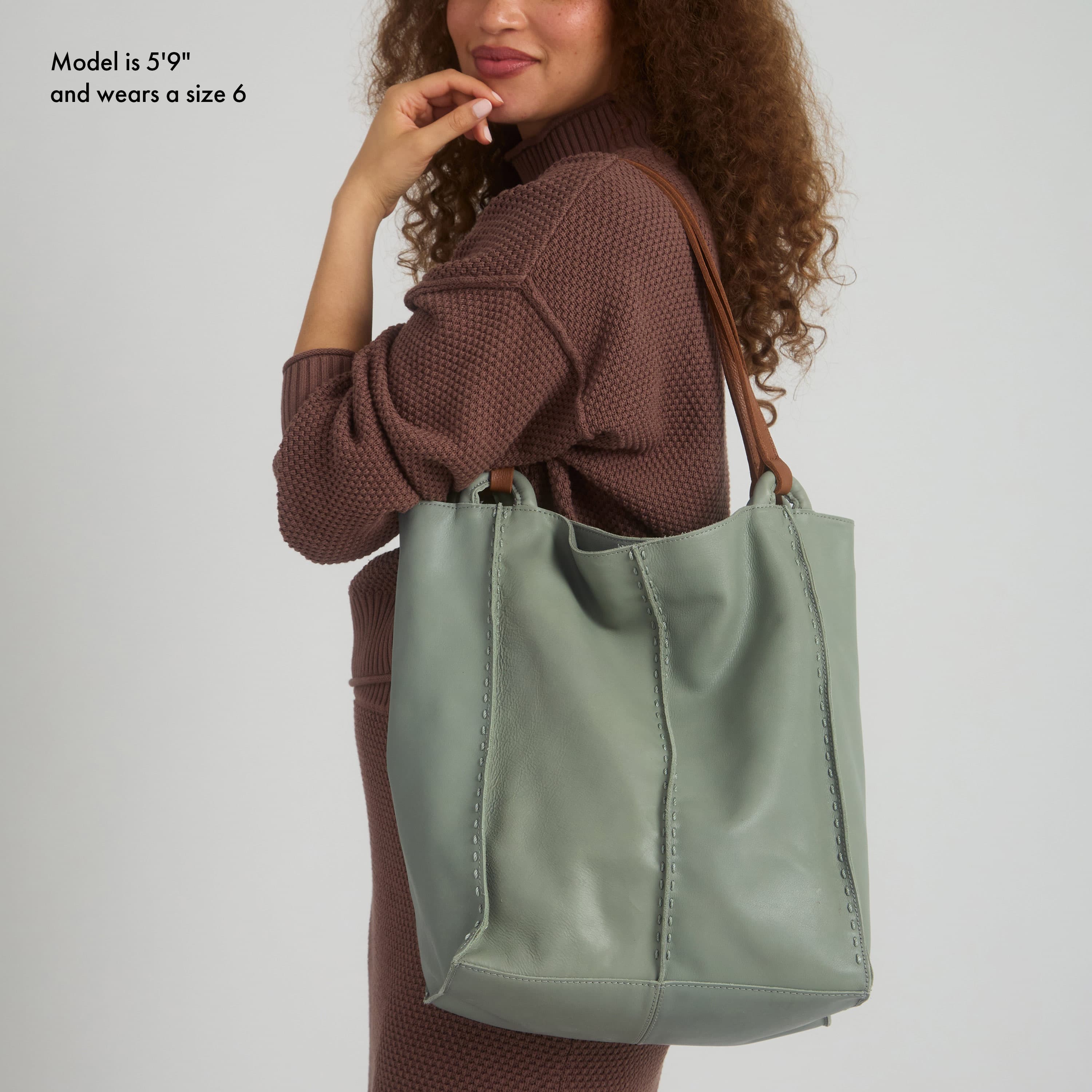 The Sak Los Feliz Tall Tote - Leather - Meadow