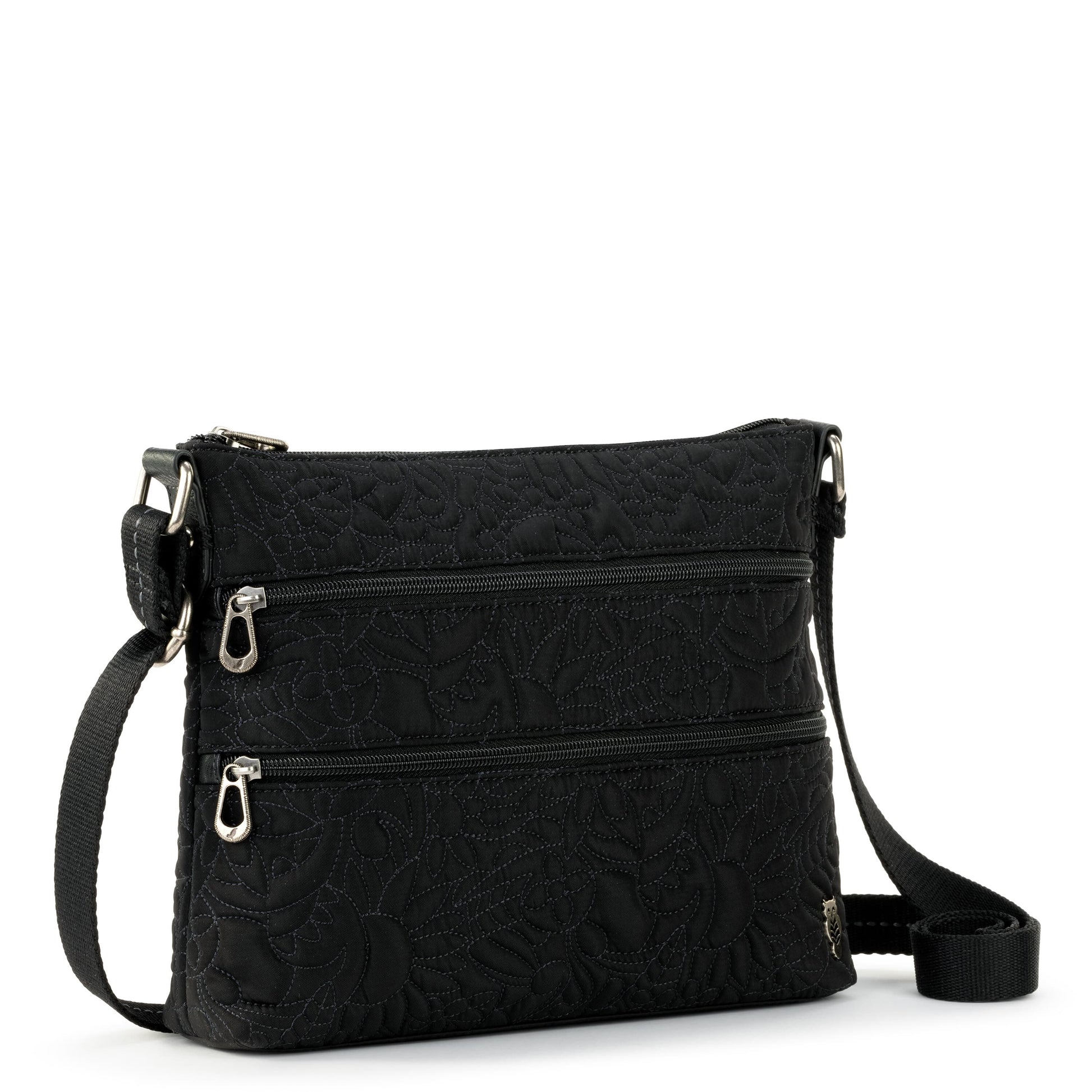 Sakroots Basic Crossbody EcoTwill - |Black Spirit Desert Quilted|