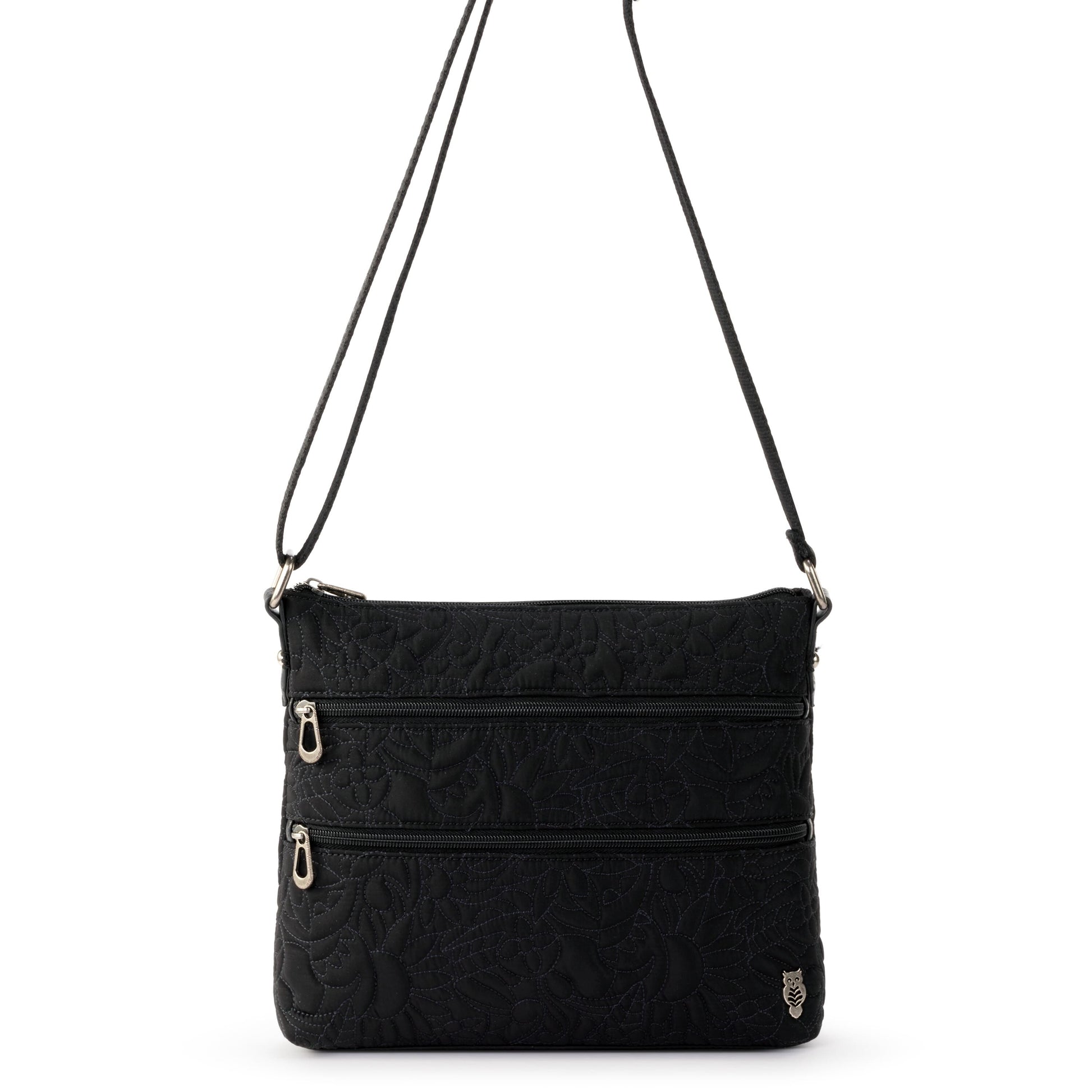 Sakroots Basic Crossbody EcoTwill - |Black Spirit Desert Quilted|