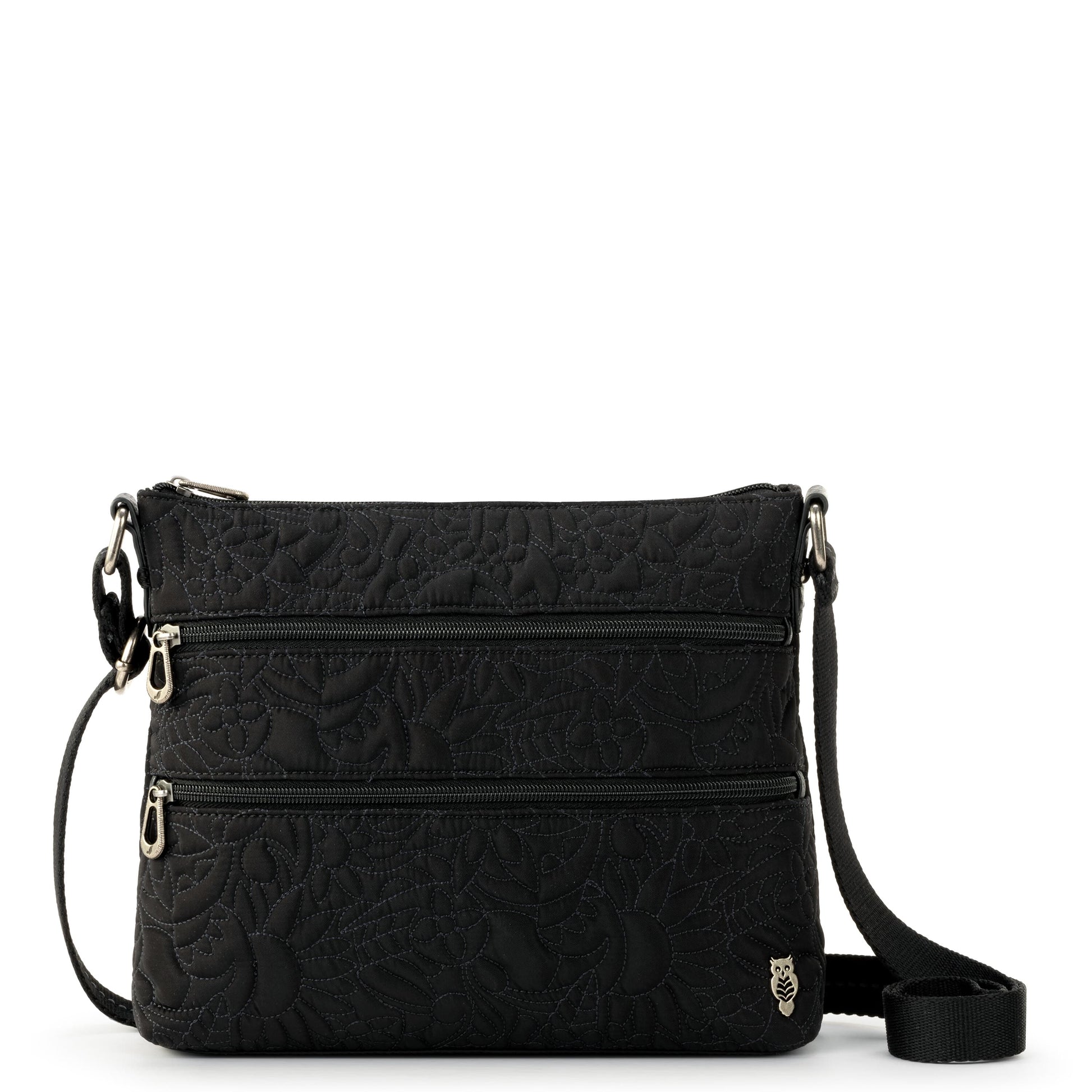 Sakroots Basic Crossbody EcoTwill - |Black Spirit Desert Quilted|