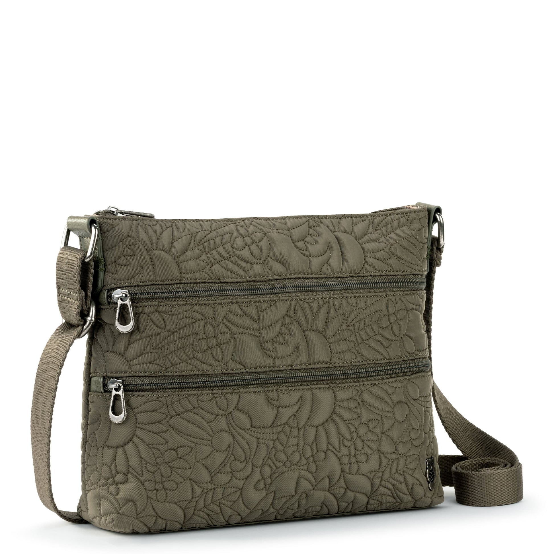 Sakroots Basic Crossbody EcoTwill - |Olive Spirit Desert Quilted|