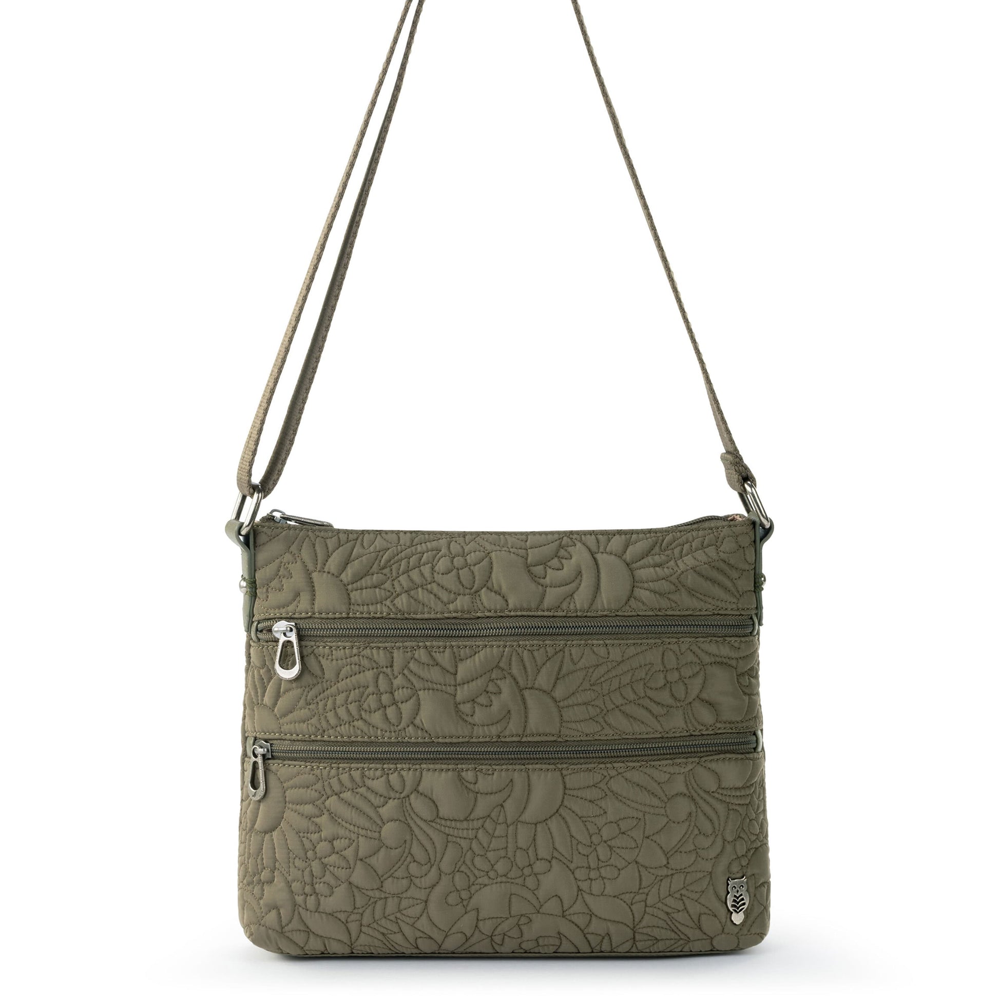 Sakroots Basic Crossbody EcoTwill - |Olive Spirit Desert Quilted|