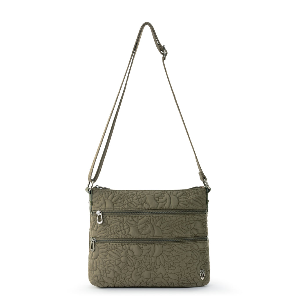 Sakroots Basic Crossbody - EcoTwill - Olive Spirit Desert Quilted