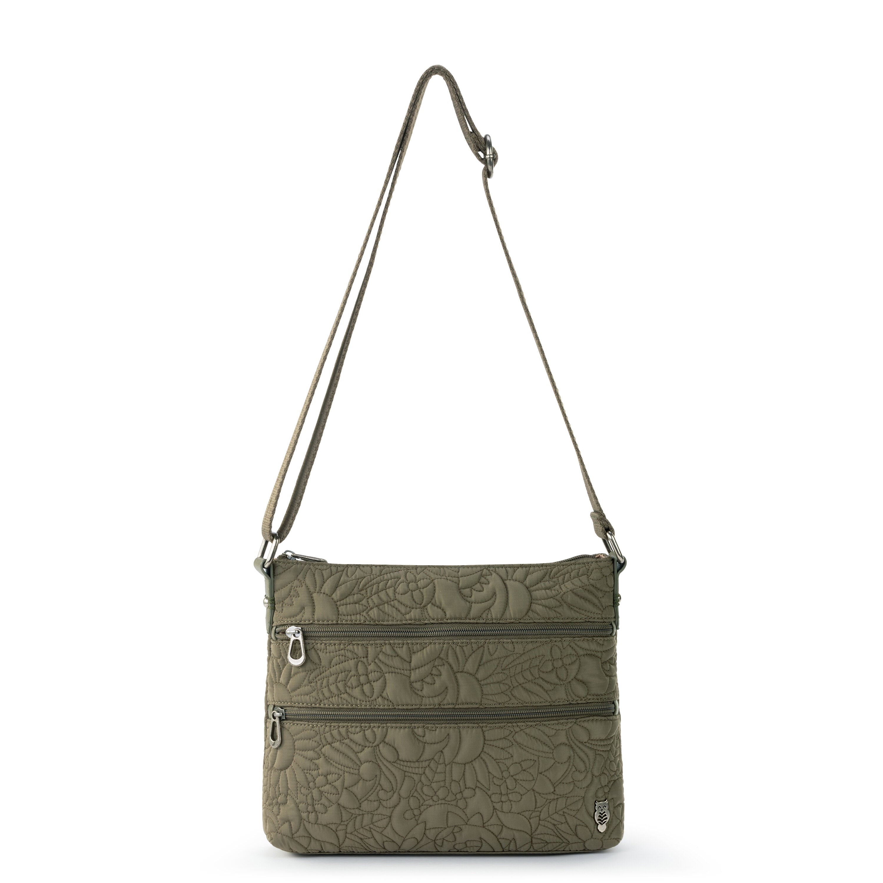 Sakroots Basic Crossbody - EcoTwill - Olive Spirit Desert Quilted