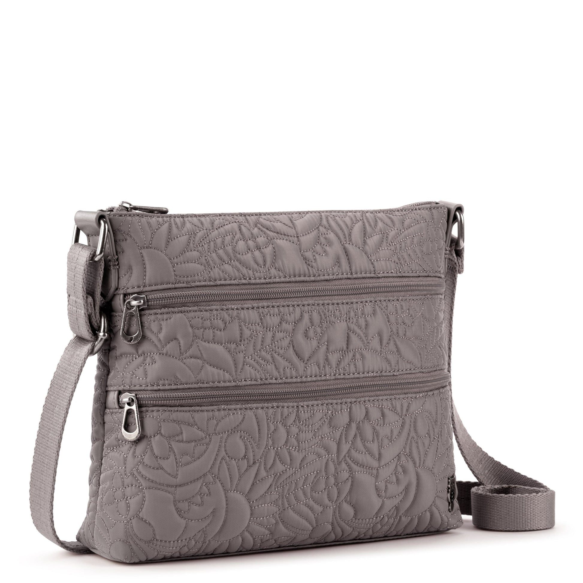 Sakroots Basic Crossbody EcoTwill - |Light Mushroom Spirit Desert Quilted|