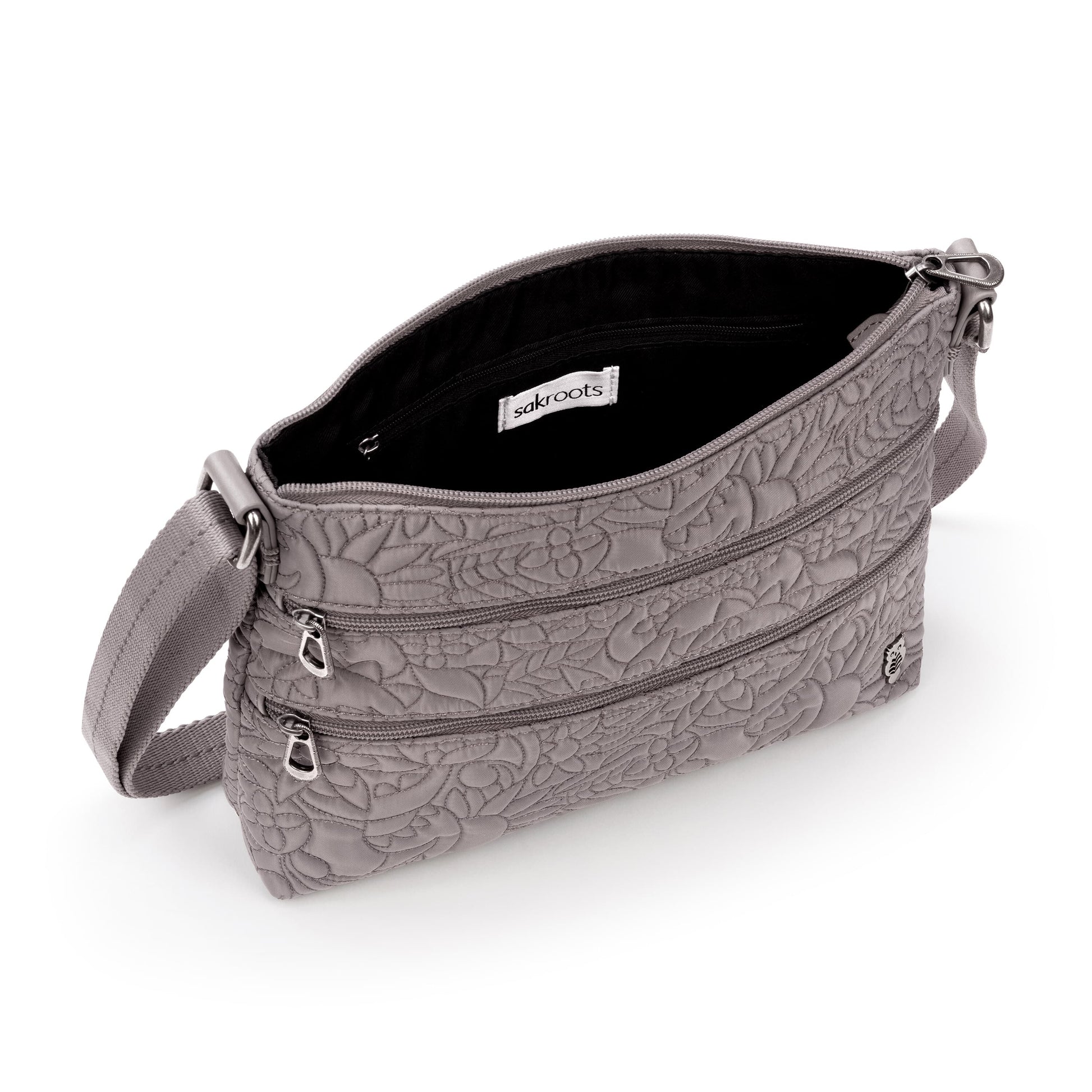 Sakroots Basic Crossbody EcoTwill - |Light Mushroom Spirit Desert Quilted|