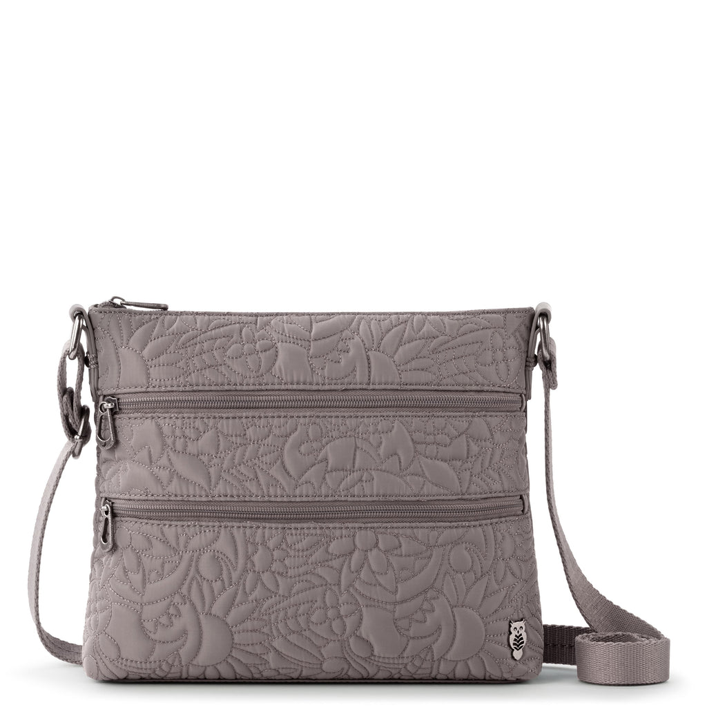 Sakroots Basic Crossbody - EcoTwill - Light Mushroom Spirit Desert Quilted