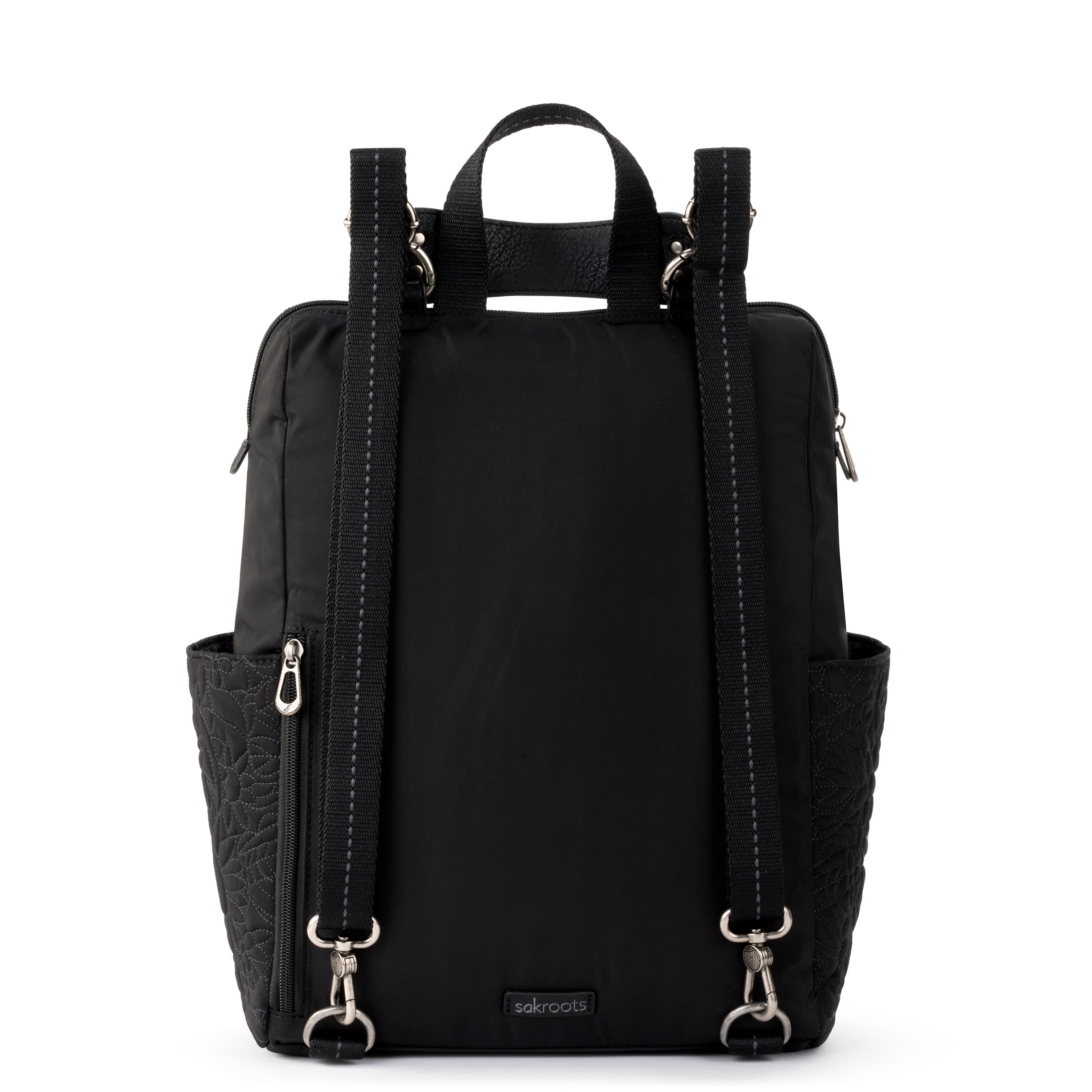 Sakroots Loyola Backpack - EcoTwill - Black Spirit Desert Quilted