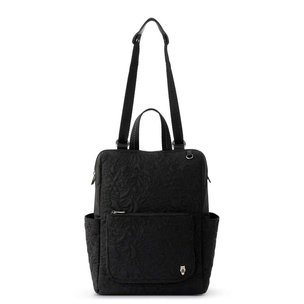 Sakroots Loyola Backpack - EcoTwill - Black Spirit Desert Quilted