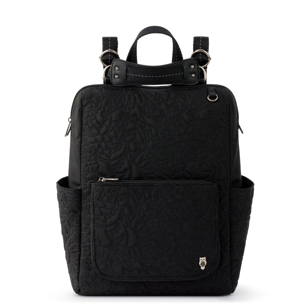 Sakroots Loyola Backpack - EcoTwill - Black Spirit Desert Quilted