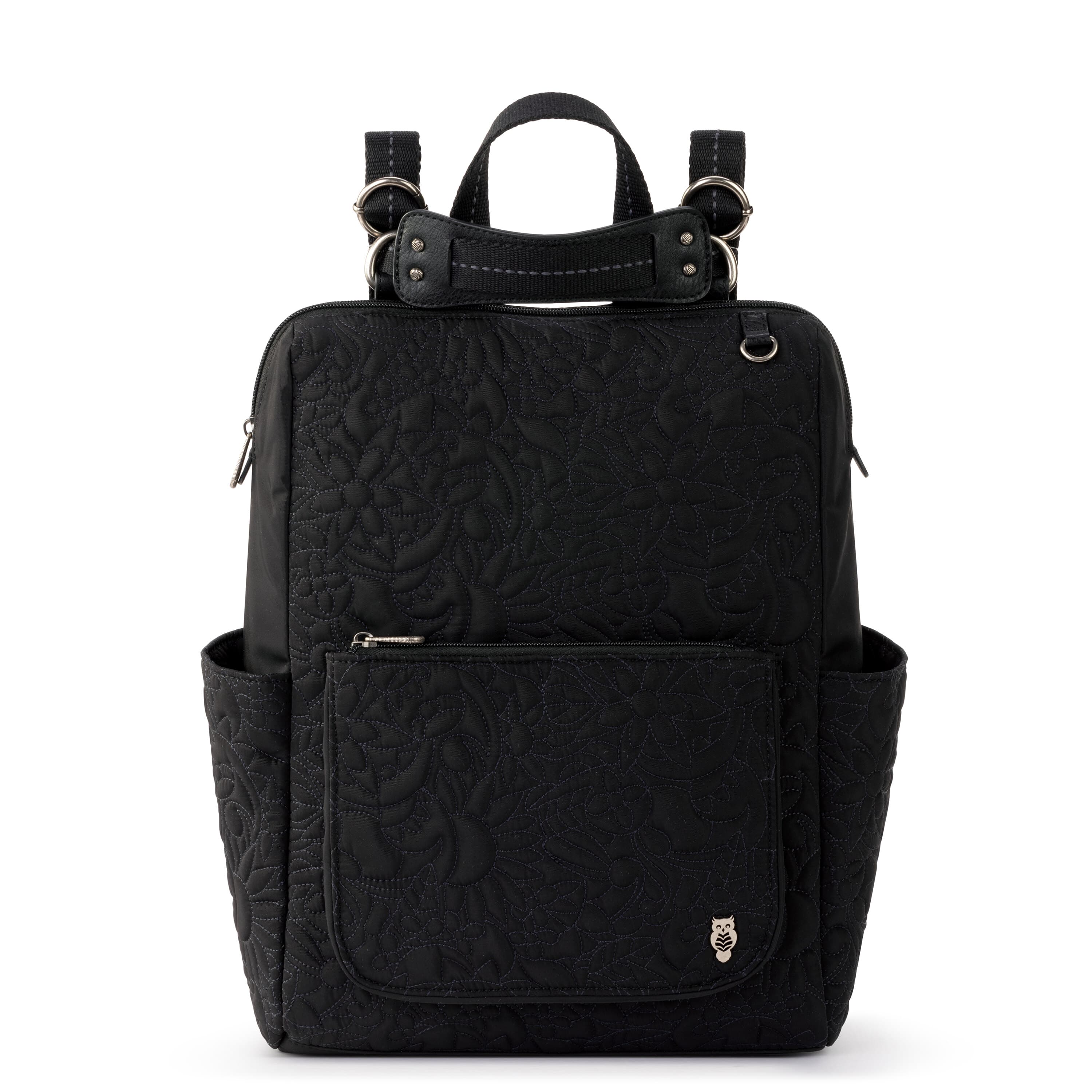Sakroots Loyola Backpack - EcoTwill - Black Spirit Desert Quilted