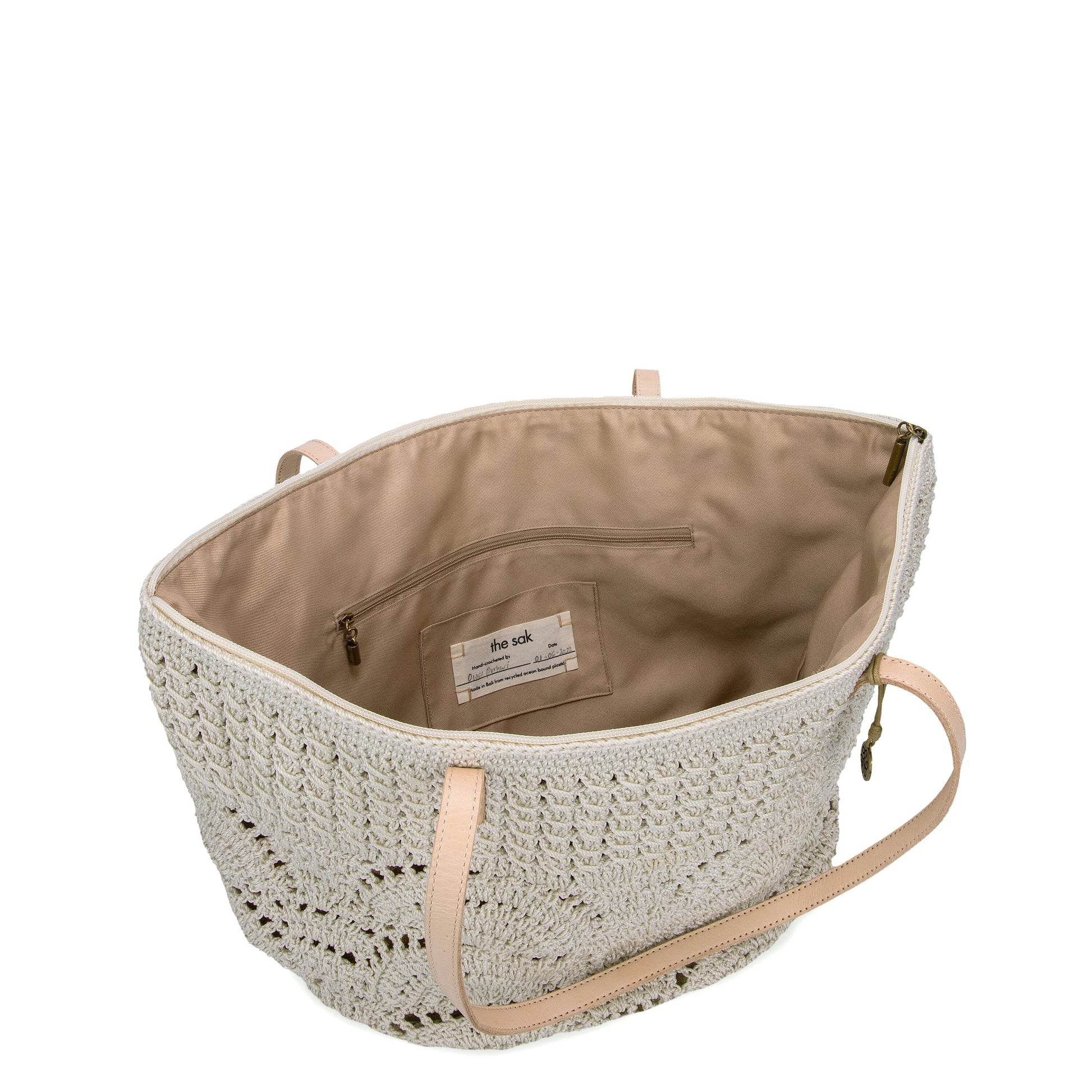 The Sak Faye Large Tote Crochet - |Natural Fan|