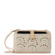 Iris Smartphone Wallet - Hand Crochet - Natural Fan