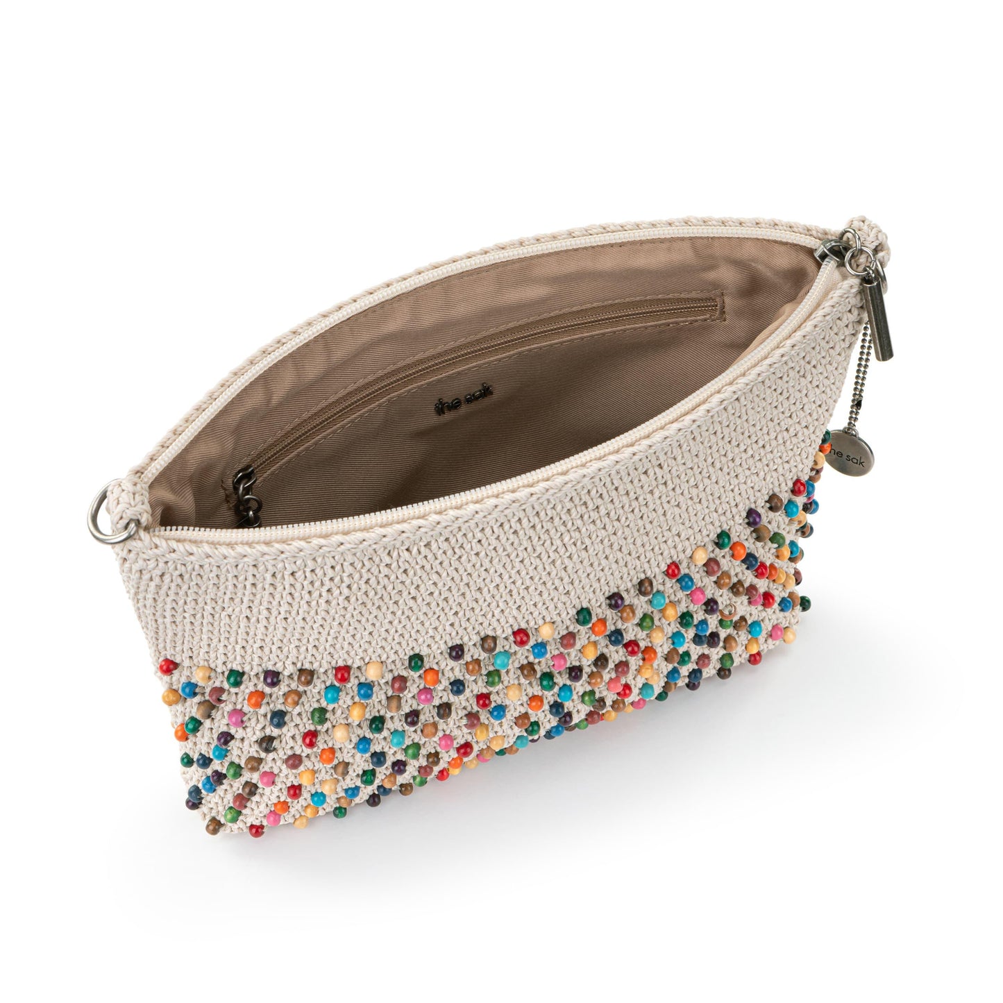 The Sak Lumi Crossbody Crochet - |Ecru Multi Beads|