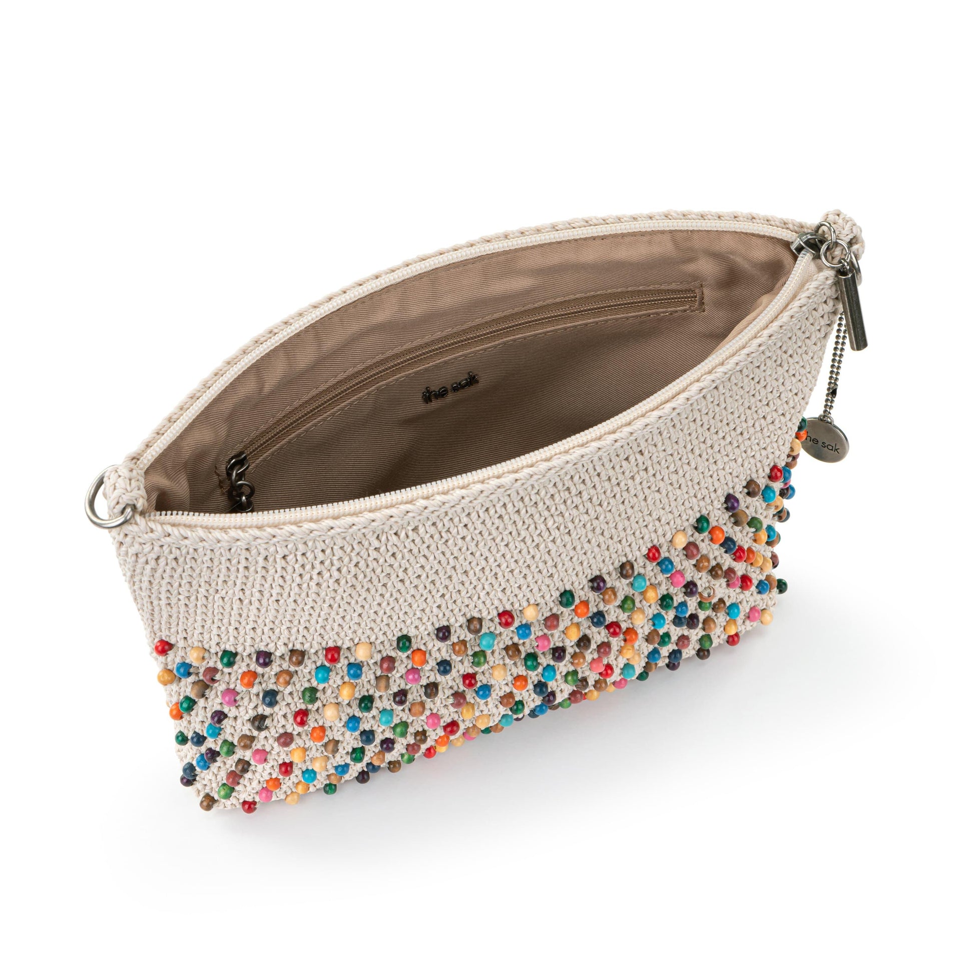 The Sak Lumi Crossbody Crochet - |Ecru Multi Beads|