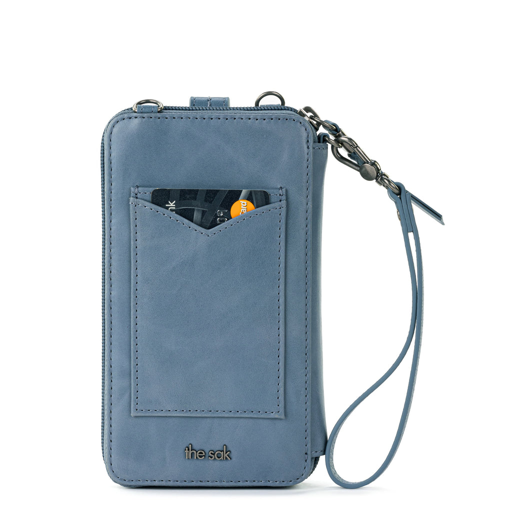 The Sak Silverlake Smartphone Wallet - Leather - Maritime Wave Embossed