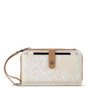 Smartphone Wallet - Canvas - White Flower Blossom