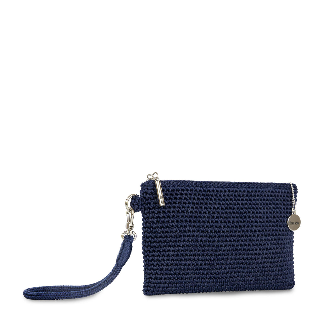 The Sak Vita Wristlet - Hand Crochet - Denim