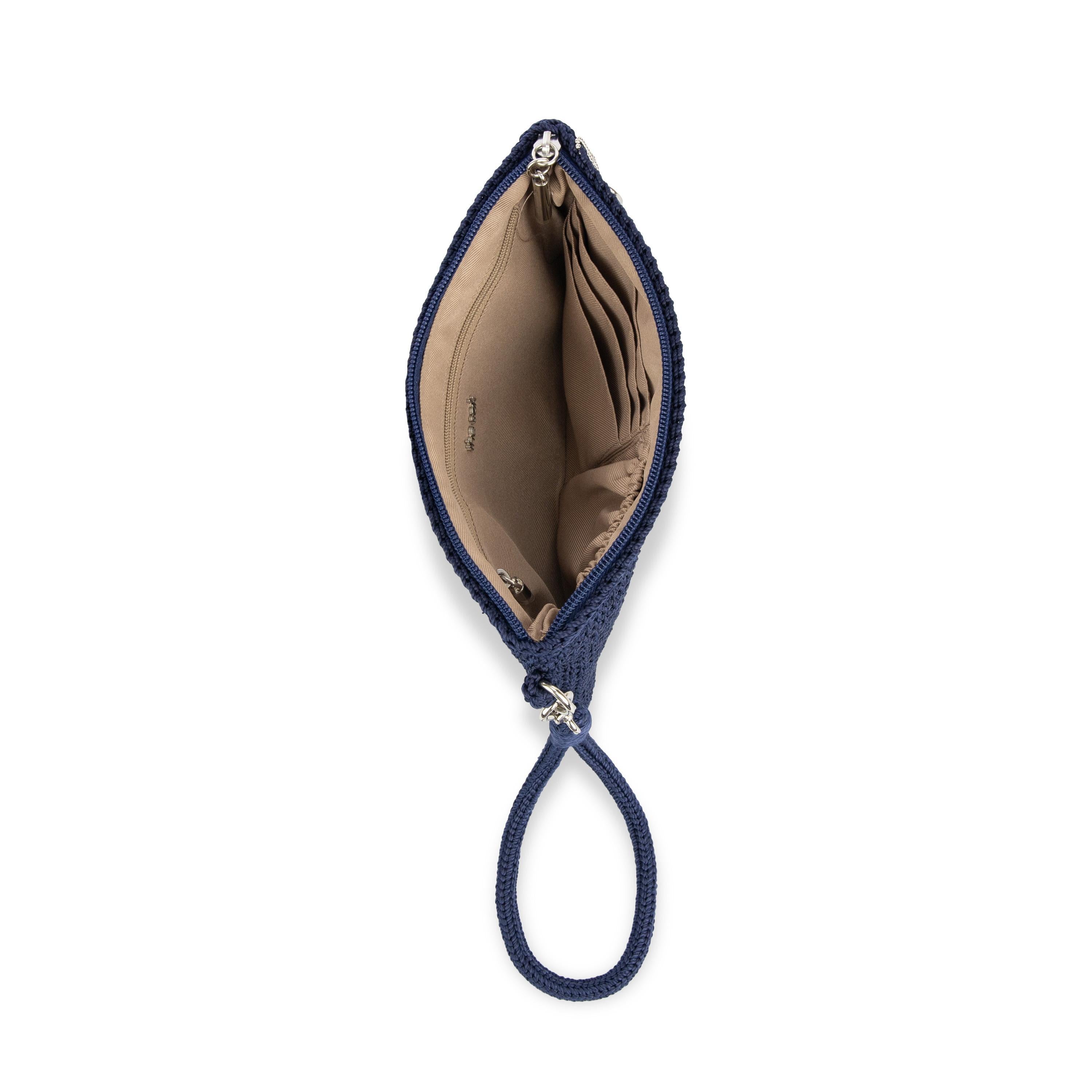 The Sak Vita Wristlet - Hand Crochet - Denim