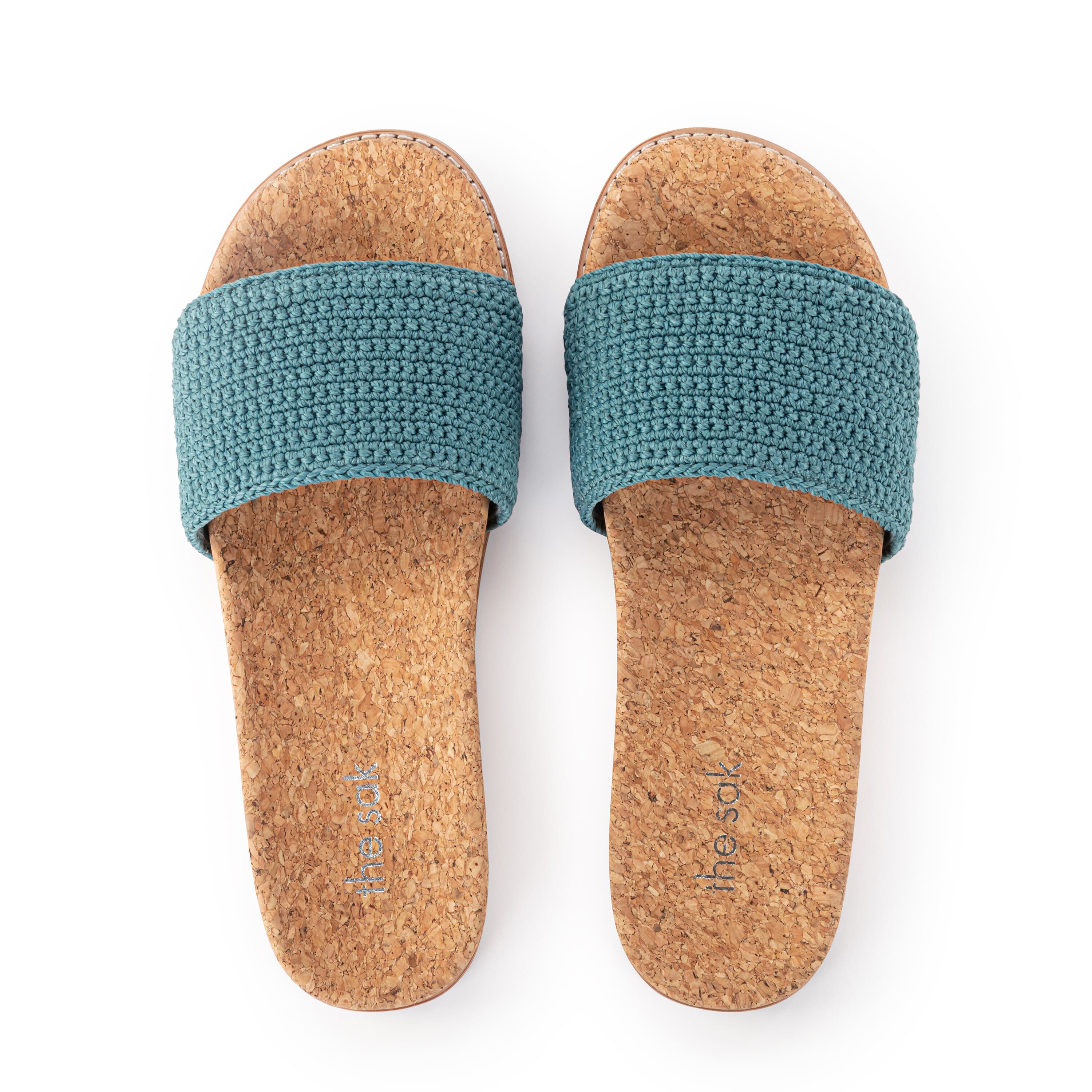 The Sak Mendocino Slide Sandal - Hand Crochet - Dry Leaf