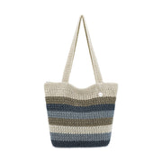 Casual Classics Tote - Hand Crochet - Desert Stripe